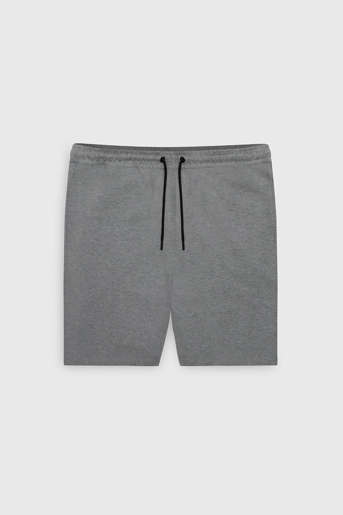 Men's Gray Standard Fit Daily Casual Sports Knitting Shorts