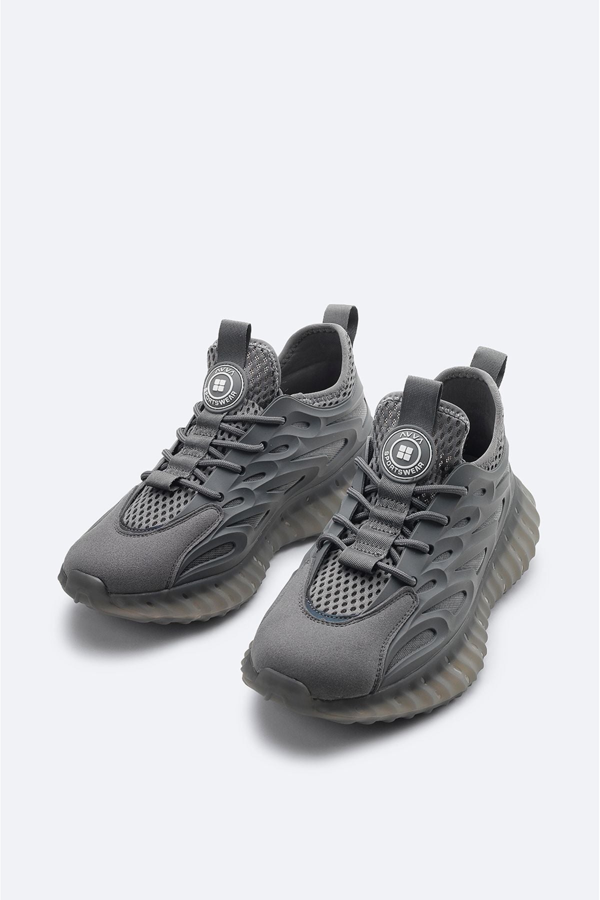 Men's gray flexible floor sneaker shoes A41y8023