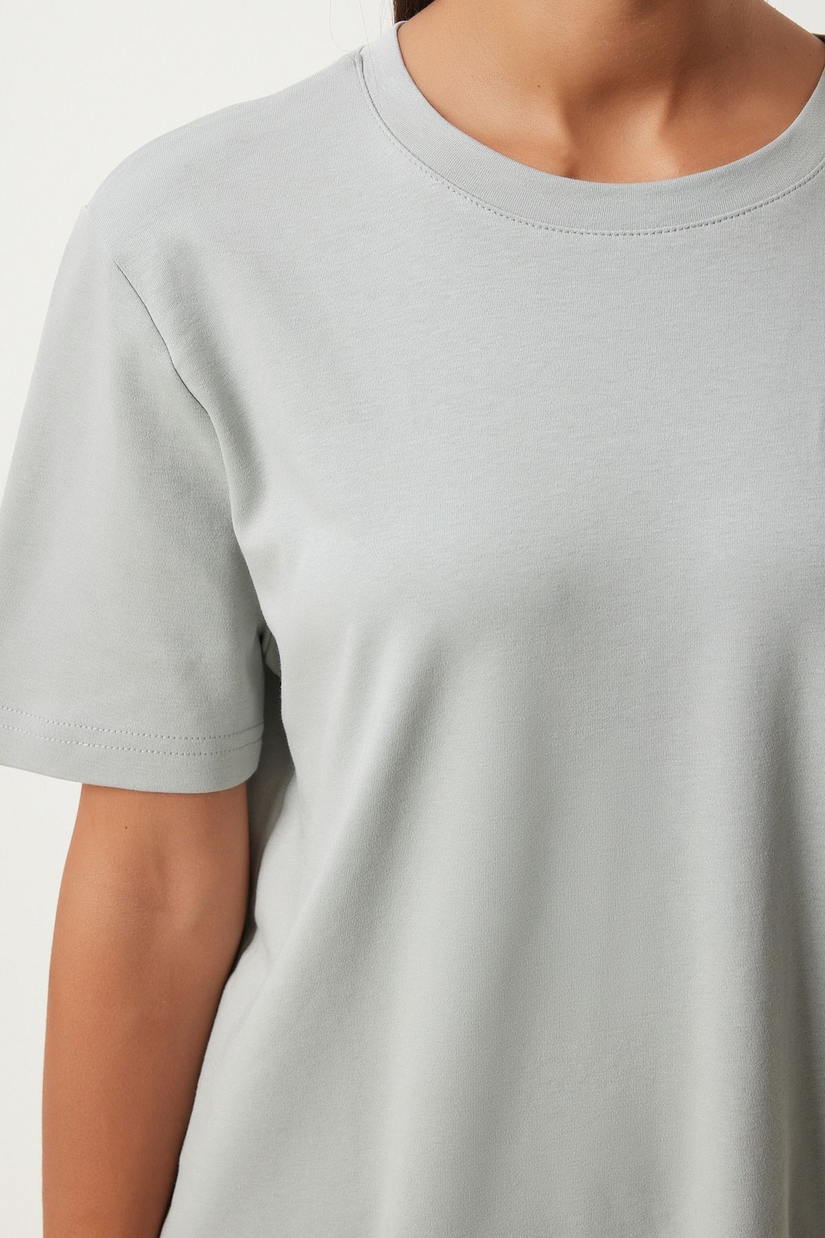 Female Gray T-Shirt Tracksuit Team FN03215