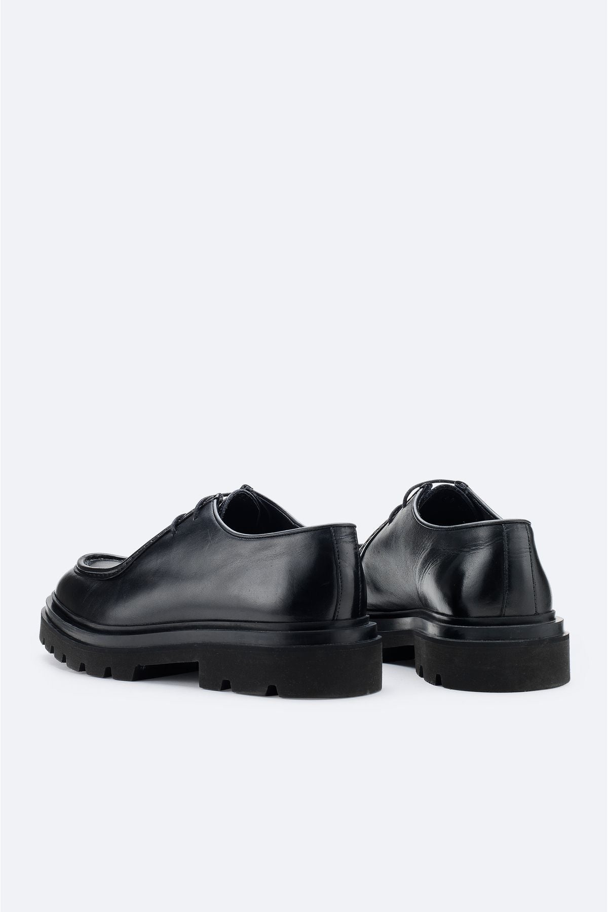 Men's Black 100 %Leather Lace Classic Shoes A42Y8006