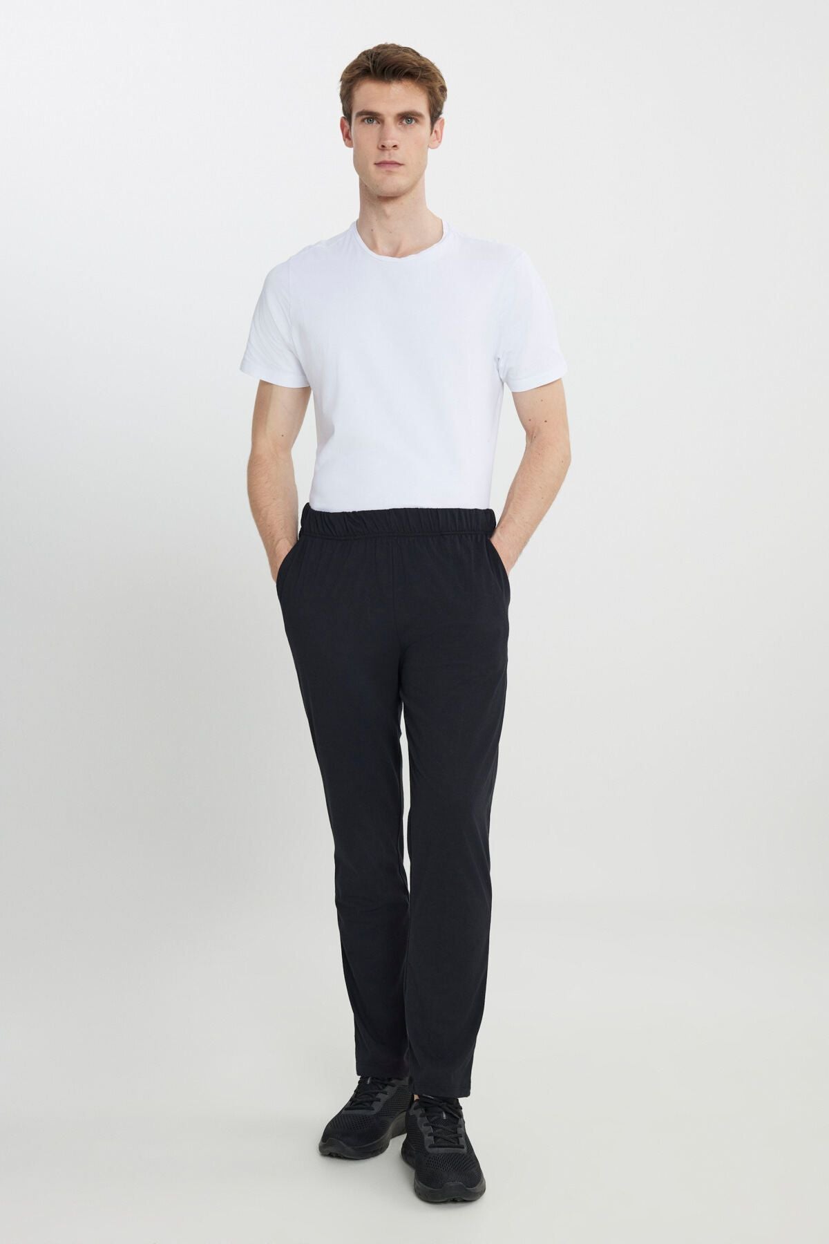 Men's Black Cotton Standard Fit Pajam