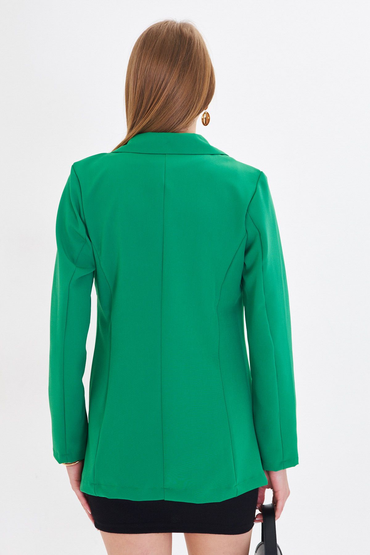 Female Green Single Button Jacket ARM-23Y001047