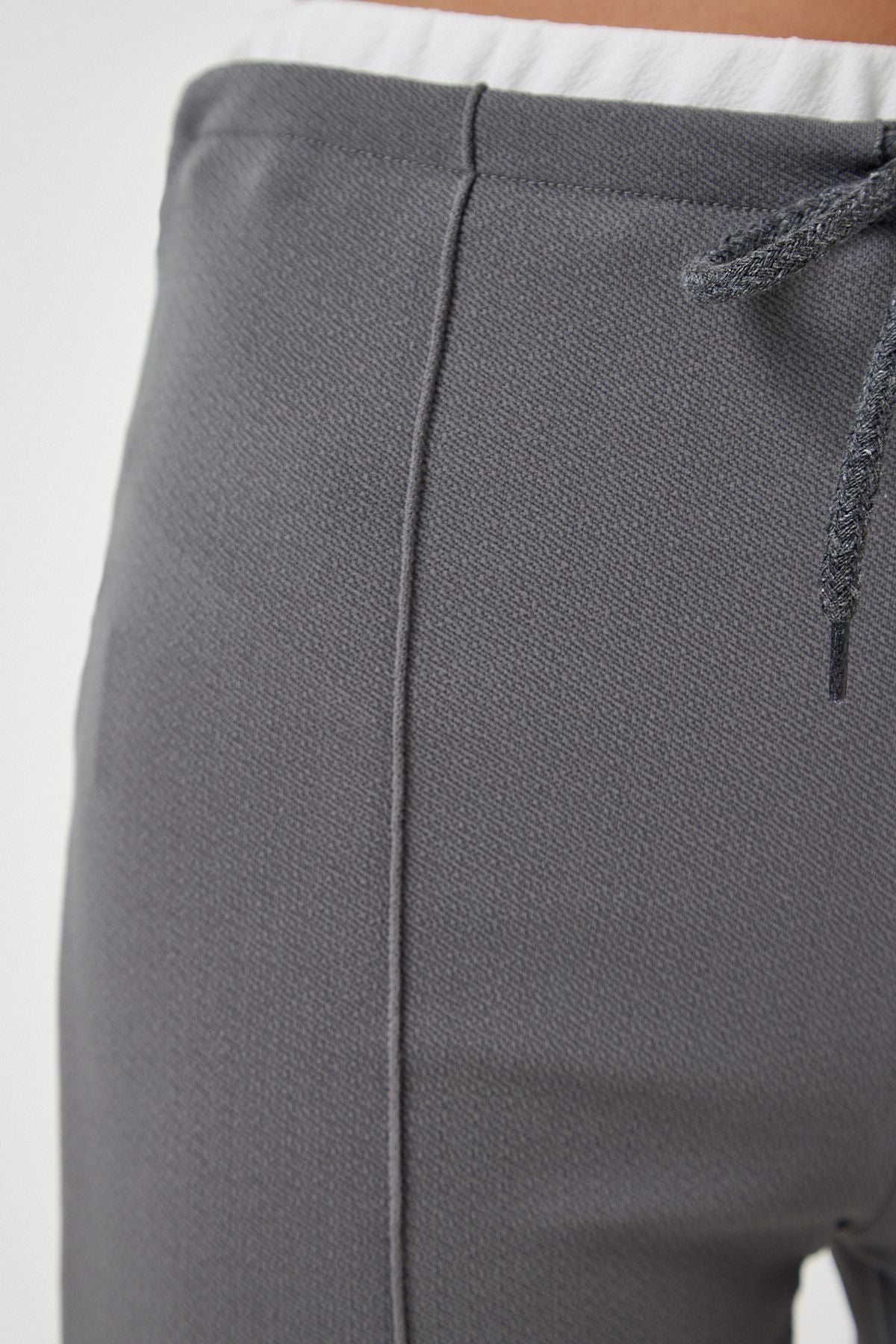 Woman Smoked Detailed Knitting Pants RV00157