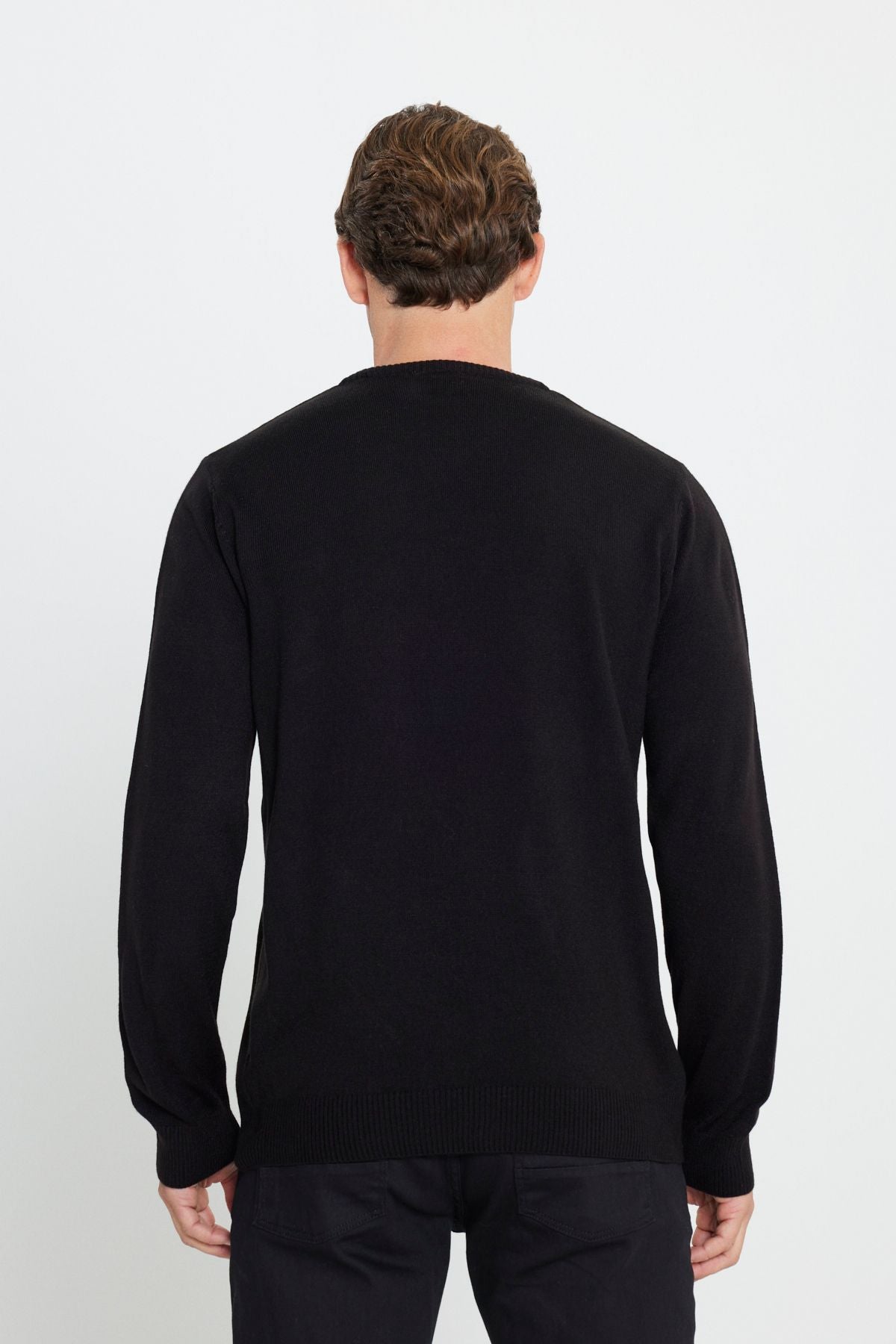 Men's black hair growth anti-pilling standard fit Normal Normal Cut Bicycle Celko Sweater