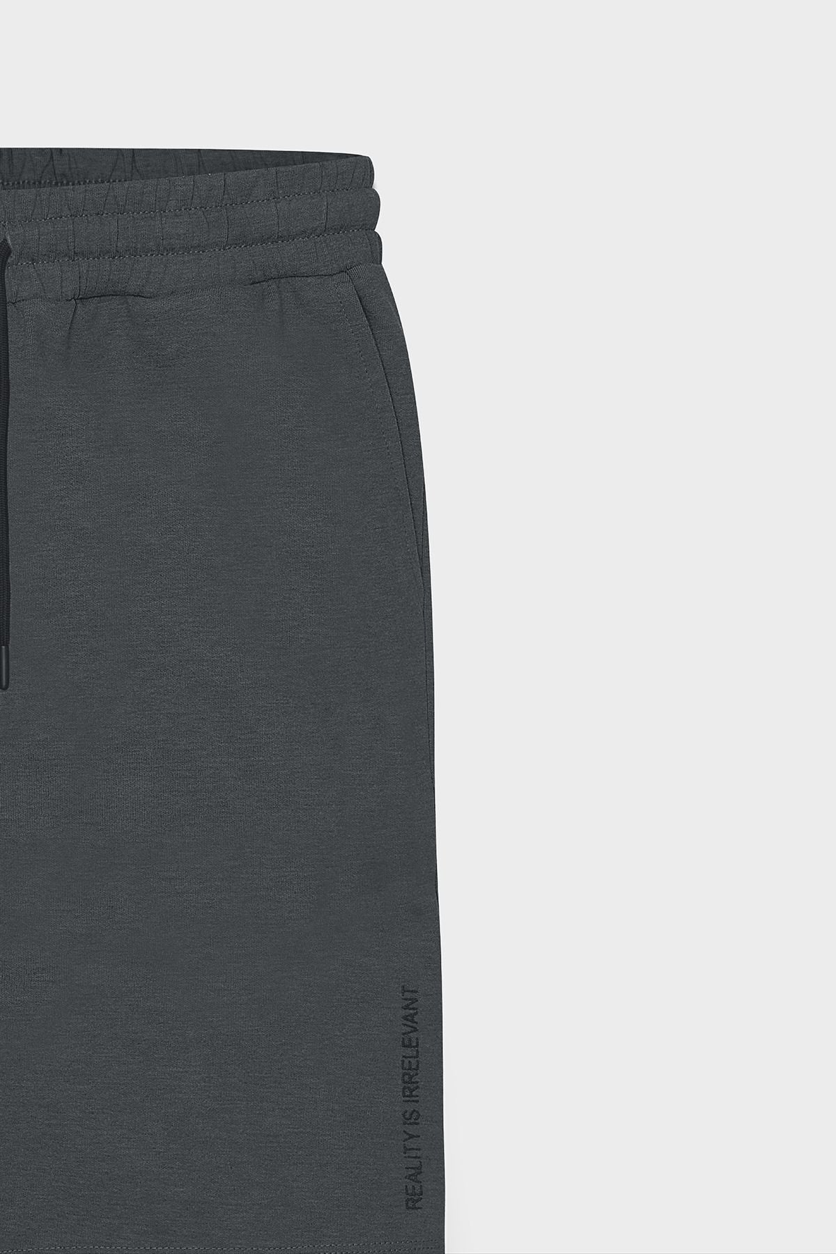 Men's anthracite-melanj standard fit normal cut cotton comfortable knitting shorts