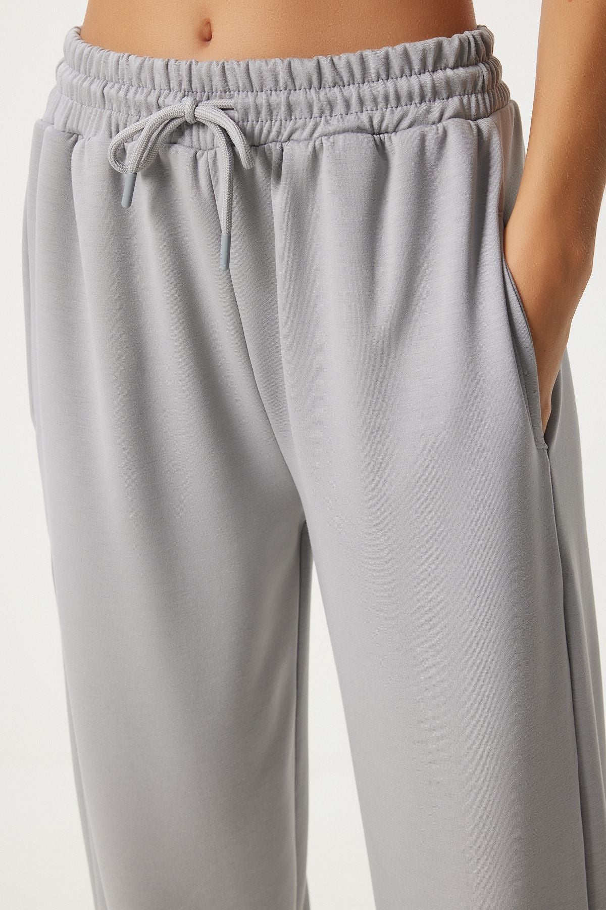 WOMEN GRAY MODAL MIXED JOGGER SERMOPMAN SIX EN00617