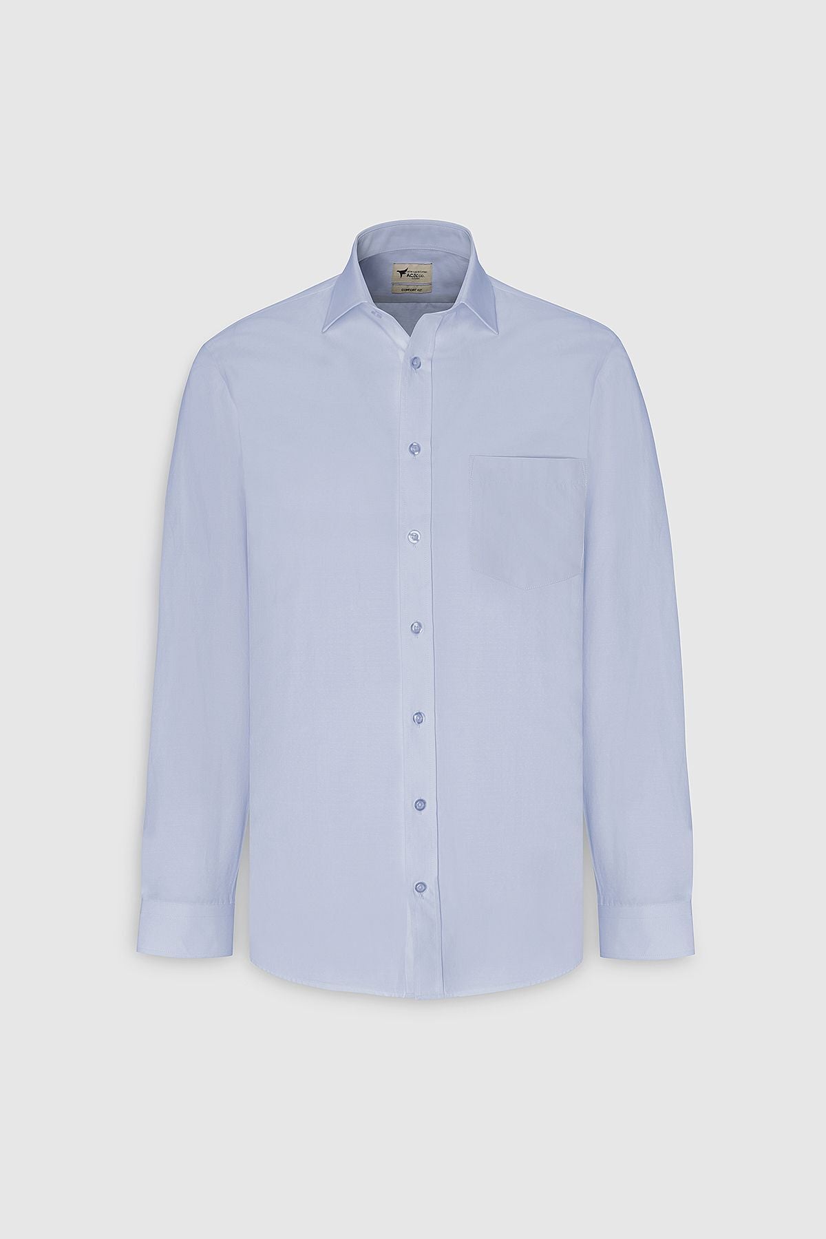 Men's light blue ironing easy comfort fit comfortable cutting classic collar shirt