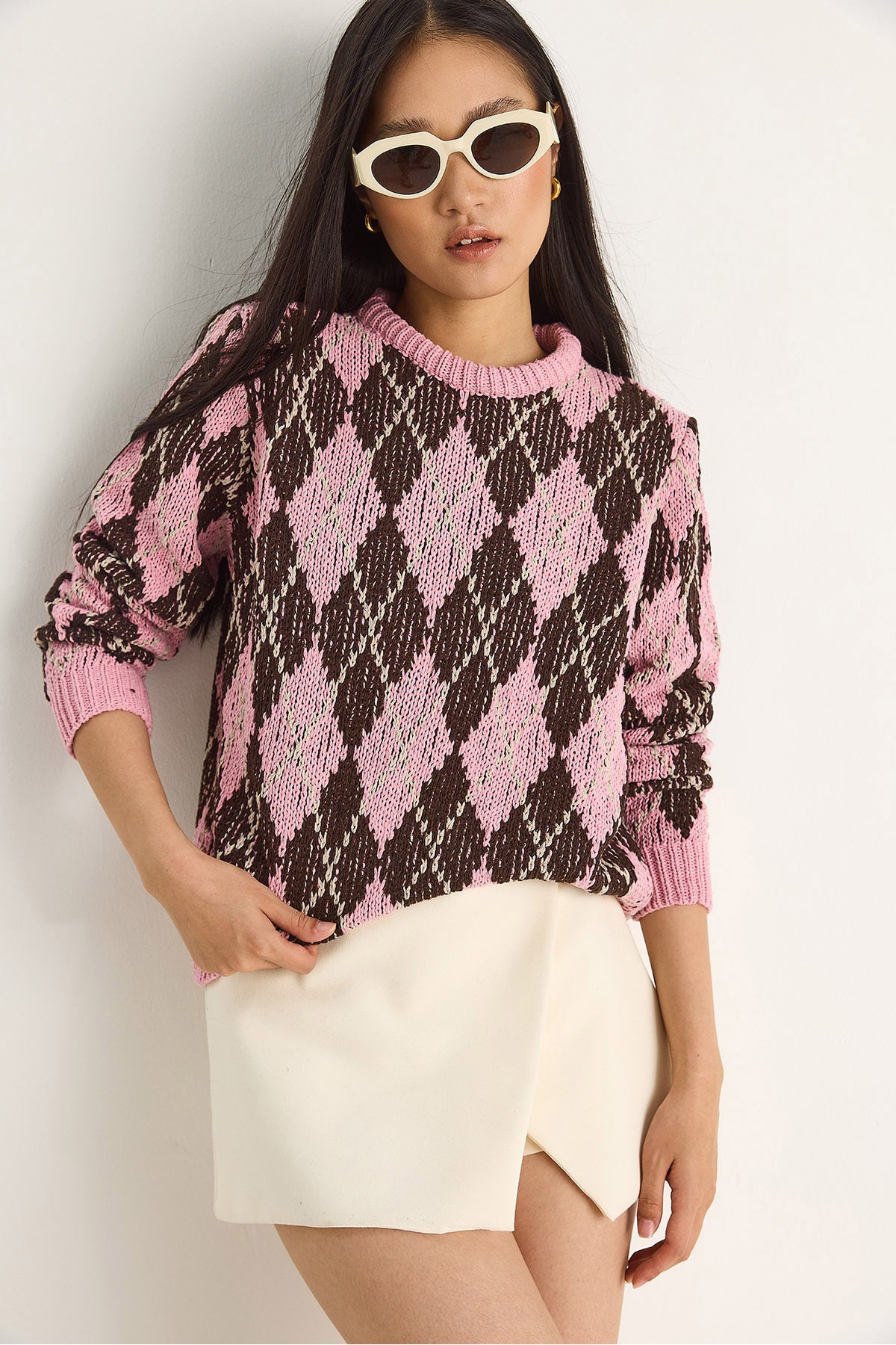 Women's Checkered Sweater 20251059