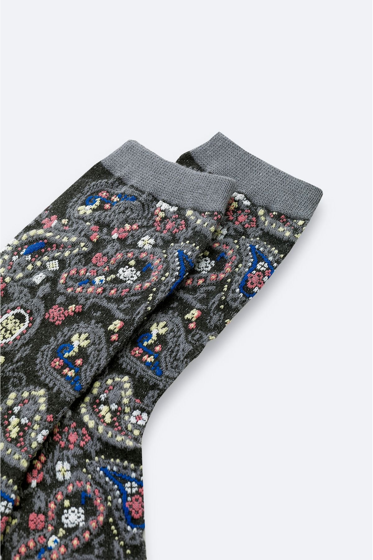 Men's anthracit cotton shawl patterned socket socks A42y8523