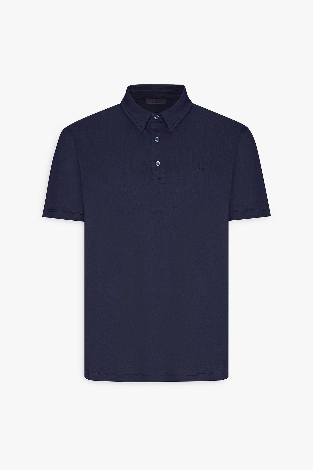 Men's Navy Blue Comfort Fit Casual Cut Polo Yaka T -shirt