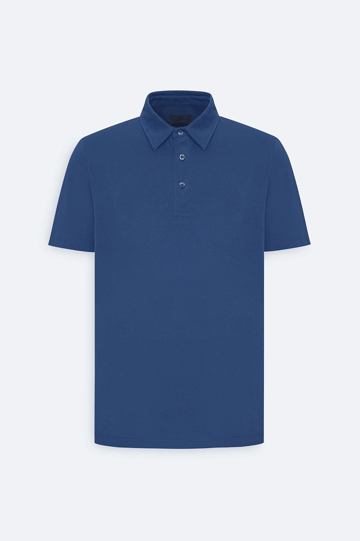 Men's indigo slim fit narrow cut polo collar t -shirt