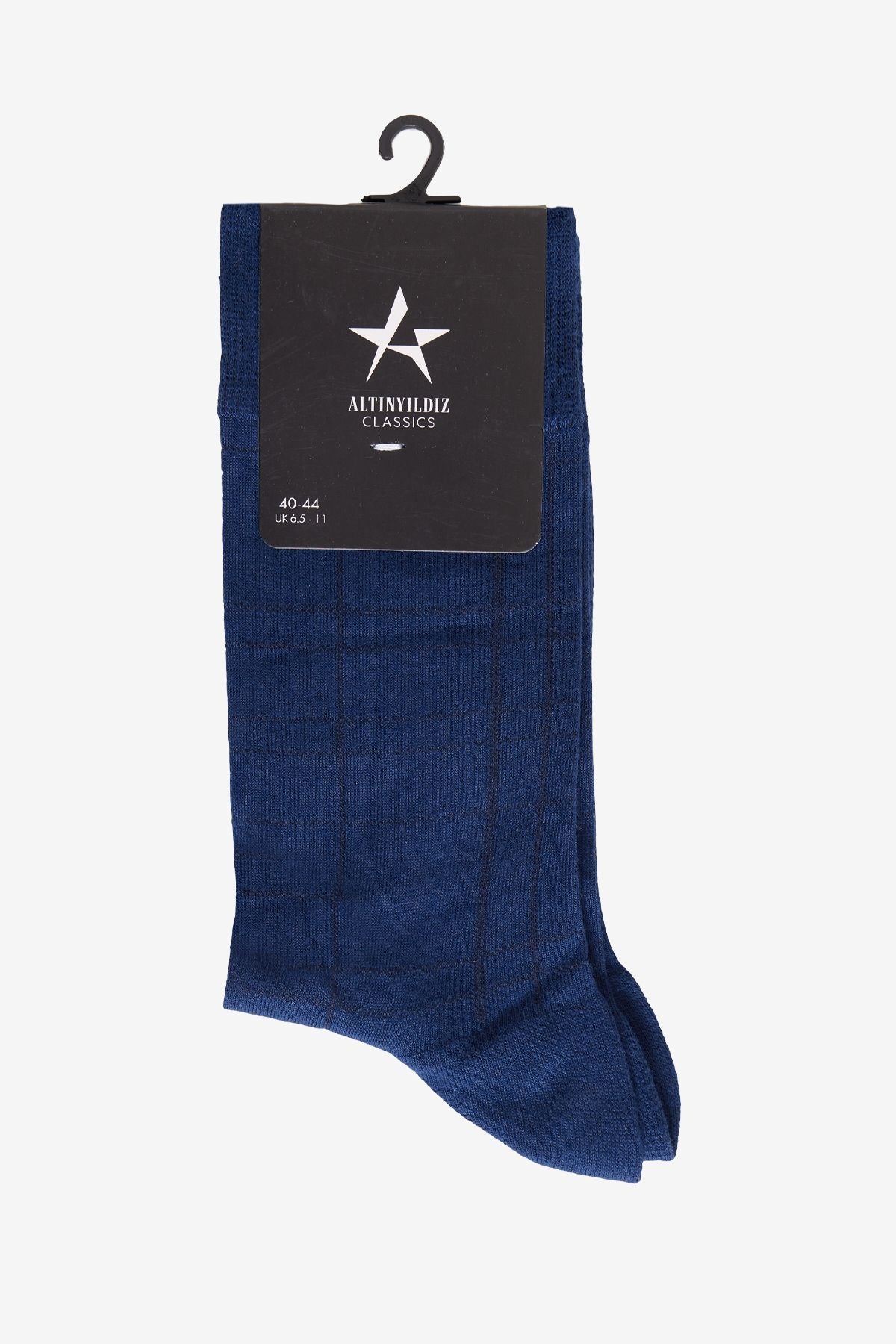 Men's Navy blue patterned single socks