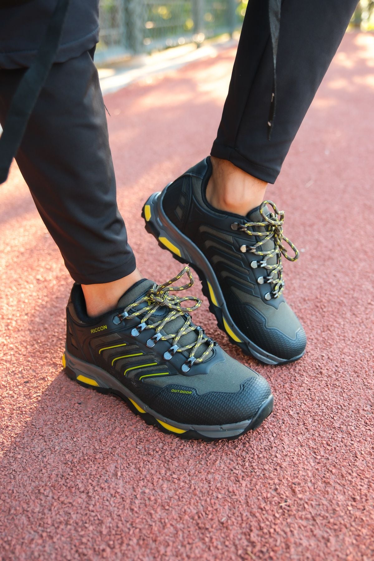 Khaki Unisex 3d Rubber Trekking Shoes 00128060