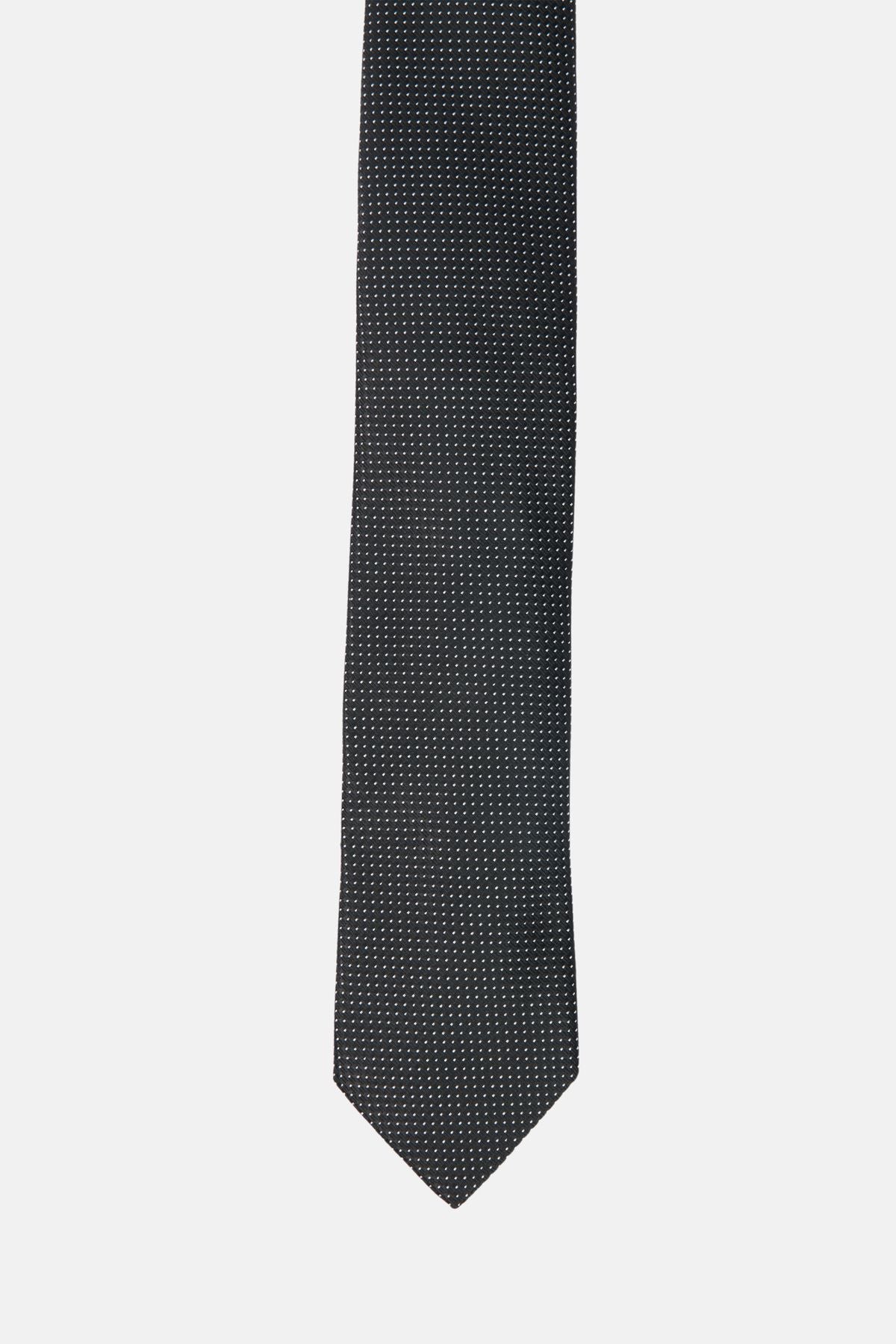 Men's black microfiber tie with a microfiber tie a32y9908