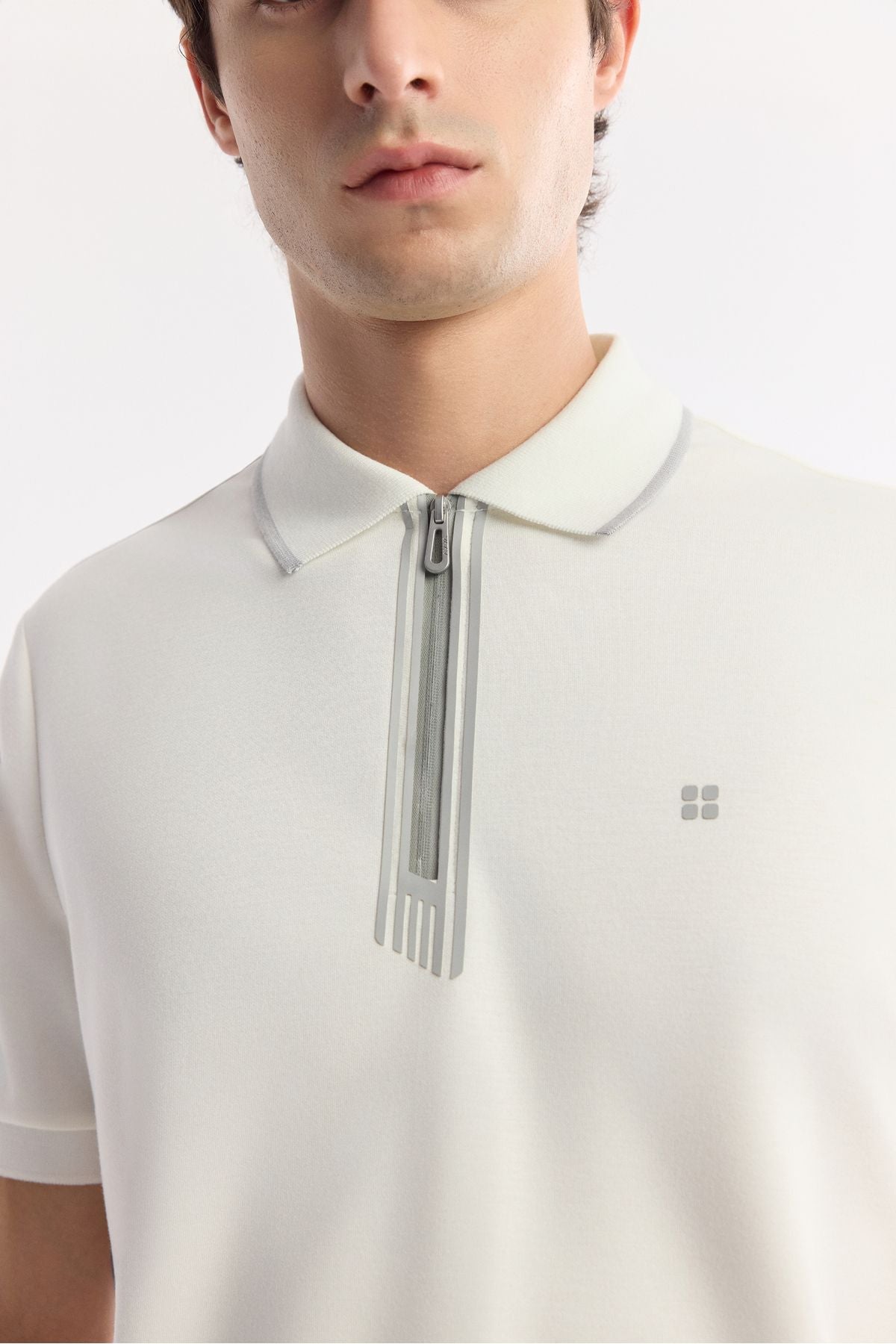 Men's ecru zipper