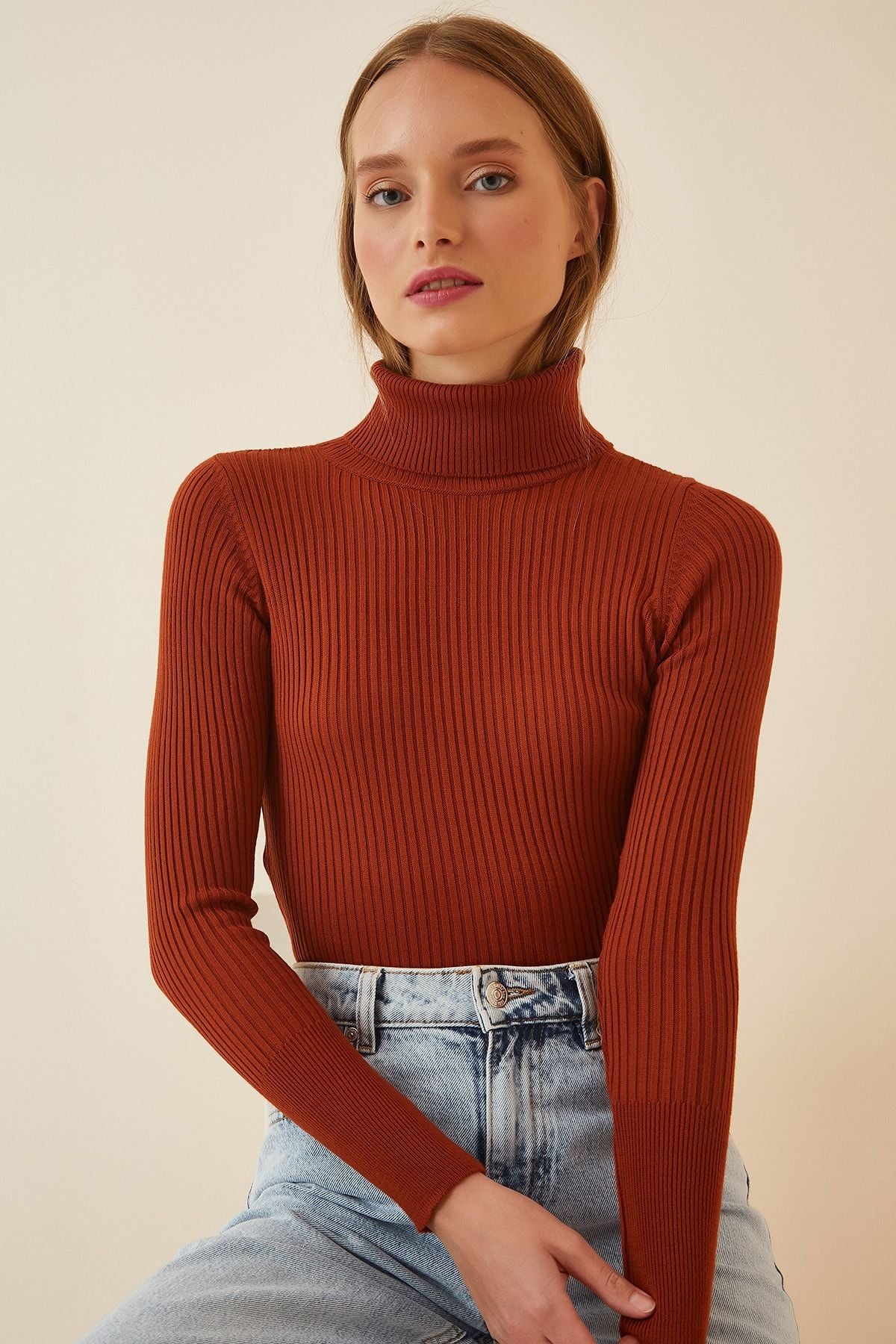 WOMEN'S TENMIT BROKEN VOME LYSAKLI Sweater DD01007