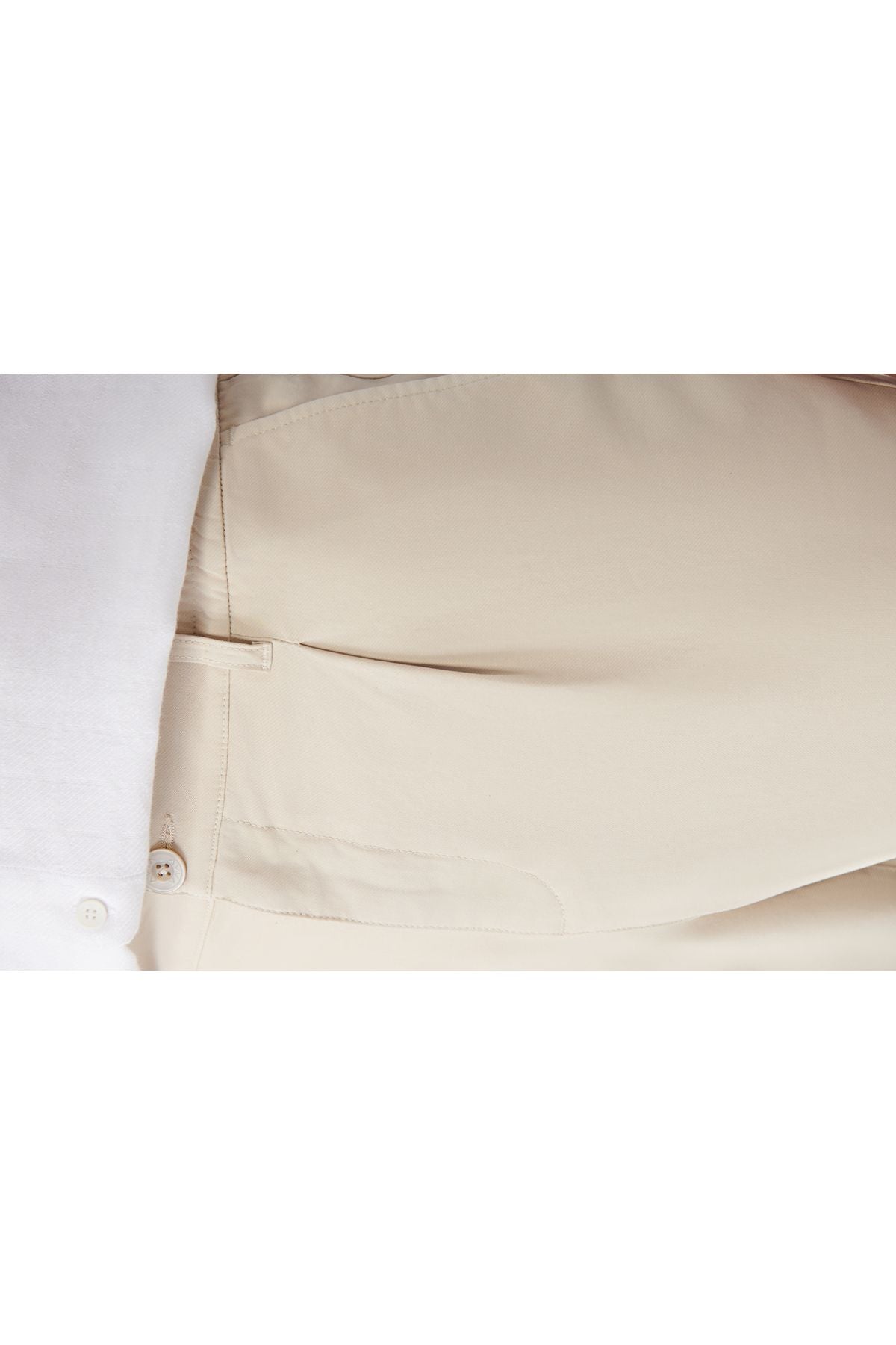 Men's Beige Side with Rubble Soft key Chino Trousers A32Y3002