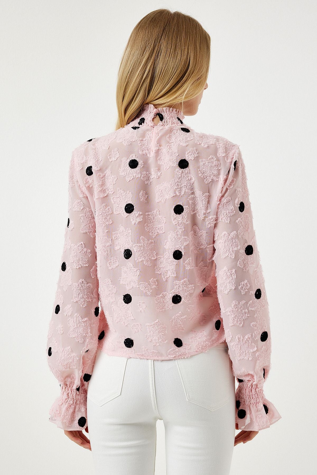 Woman Sugar Pink Wedding Pekle Woven Blouse Tp00020