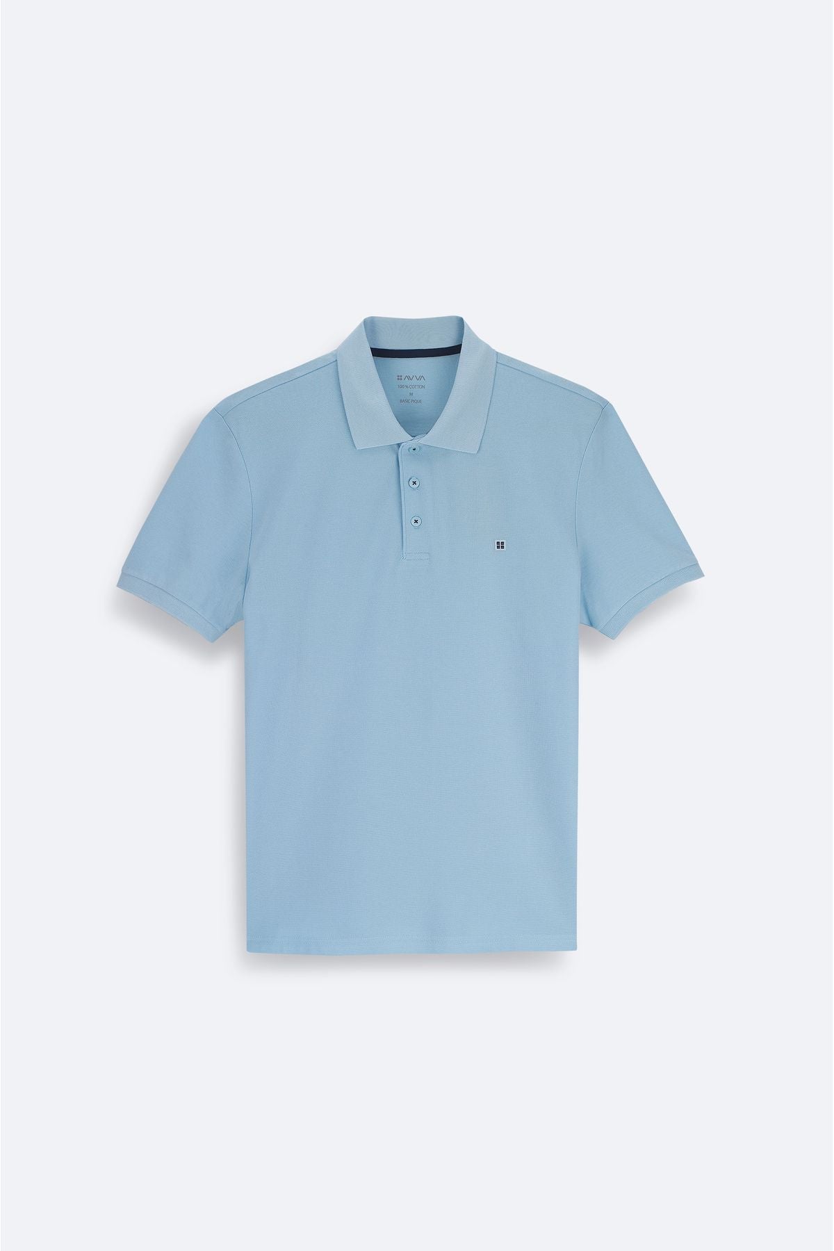 Men's light blue 100 %cotton cool, Polo Yaka T-shirt E001004