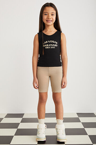 Hettygrm24030 O Neck Slim Fit Sleeveless Printed Black Set