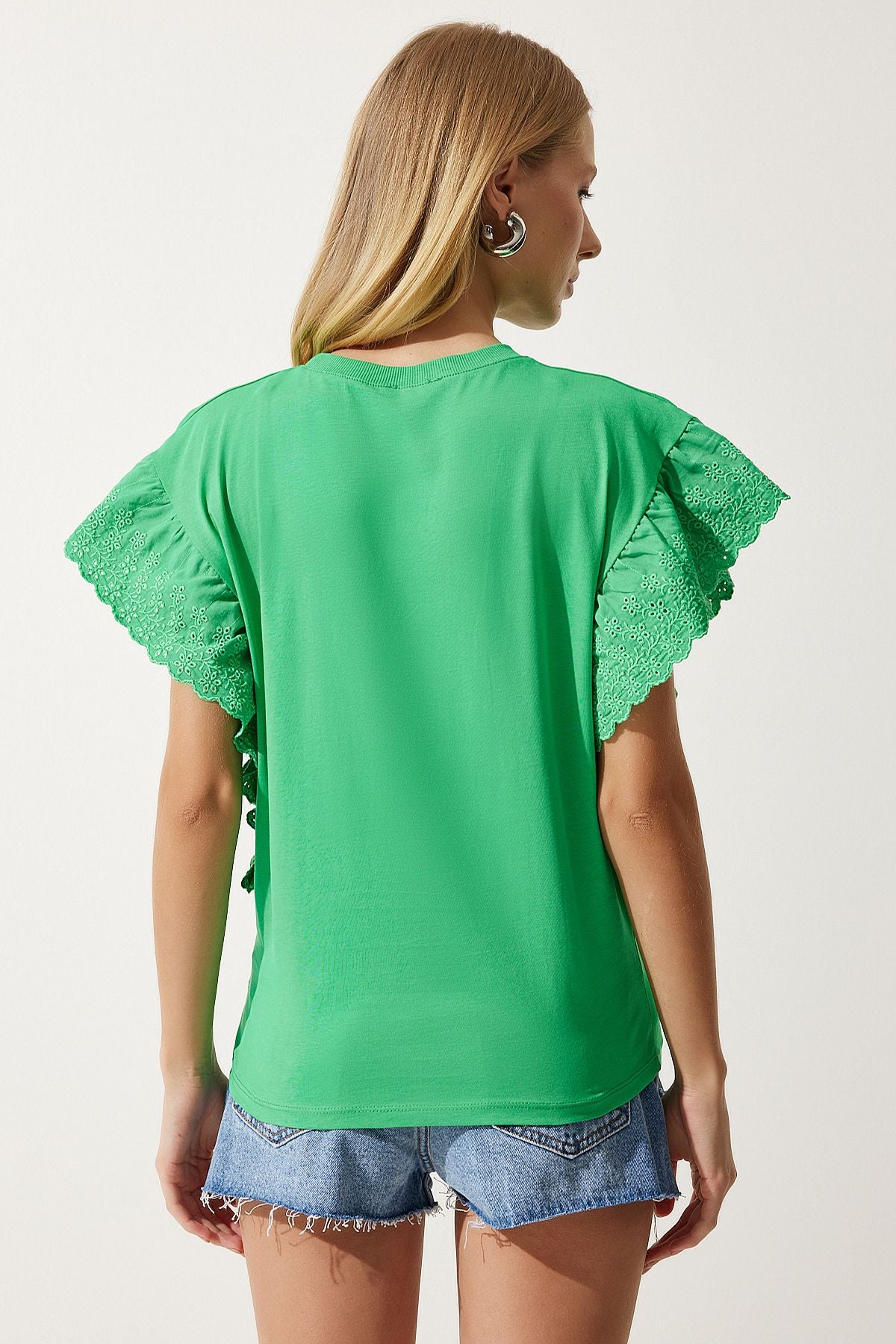 Female Green Fisto Knitting Blouse BF00093
