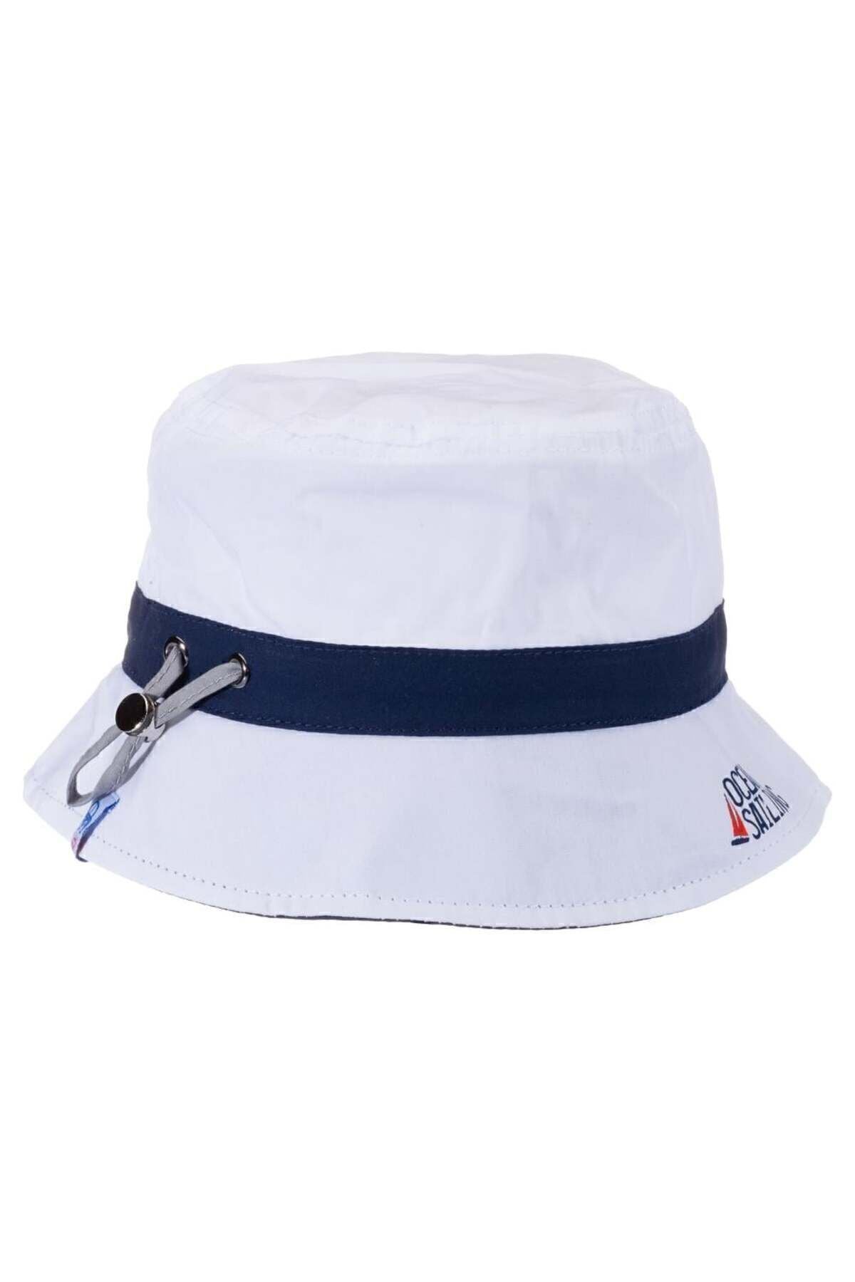 Sailing Printed Men's Fedor Hat 1-3 Years White