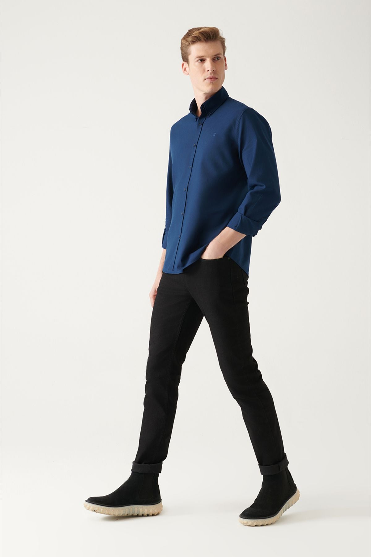 Men's Black Obedness Washing Flexible Jean Pants B003502
