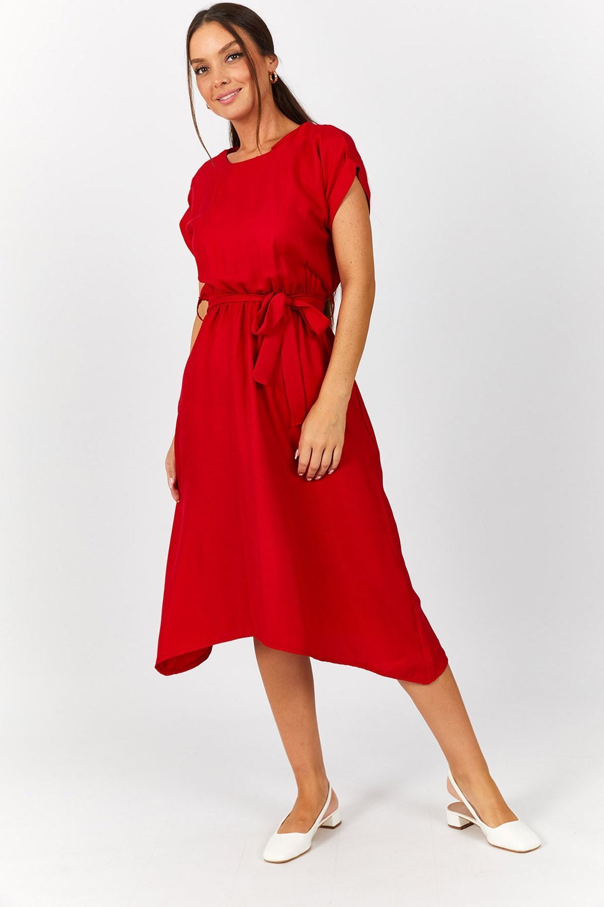 WOMEN'S RED WALL TIPTED DRESS ARM-18Y001120