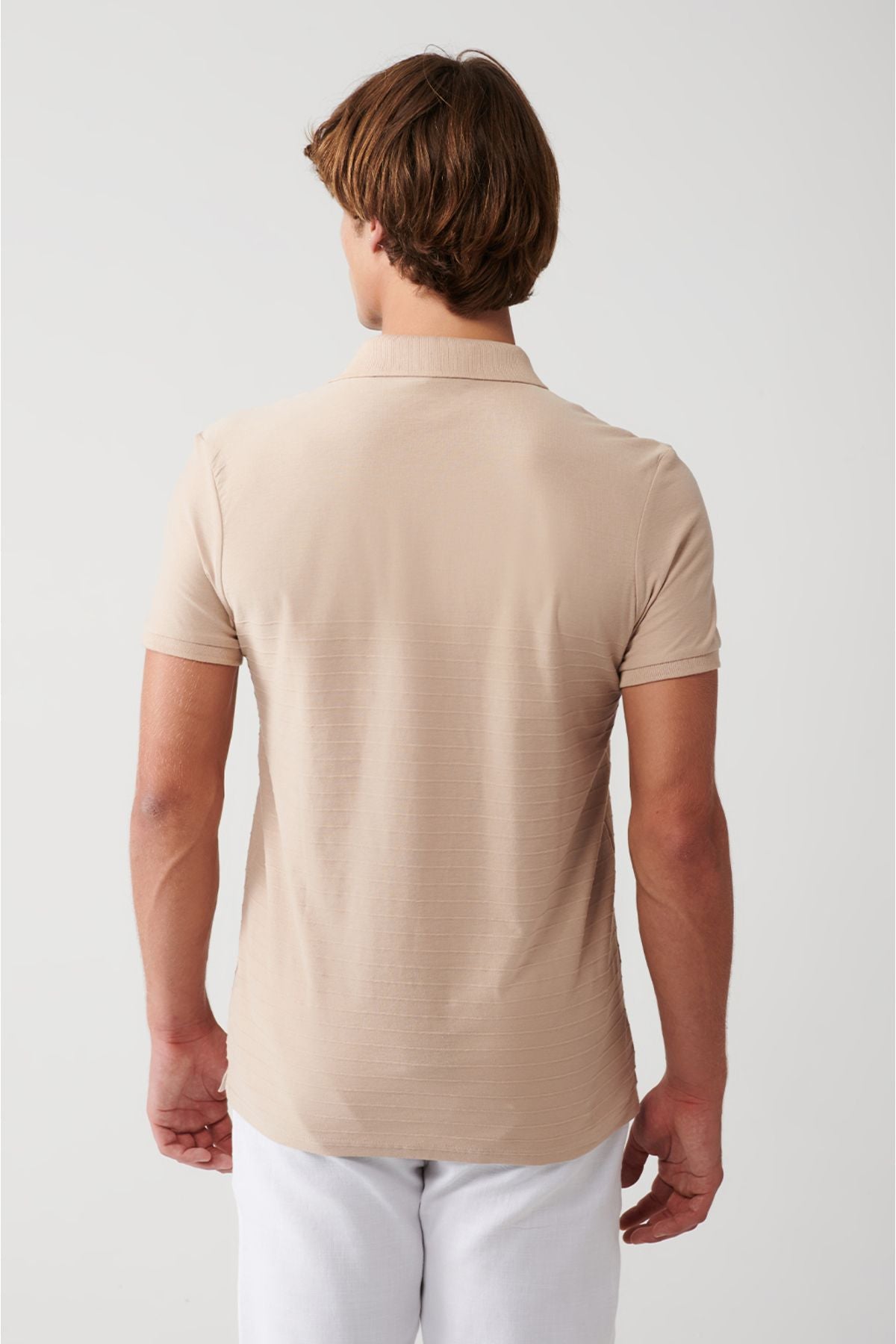 Men's mink 100 %cotton polo collar T-shirt A31y1128
