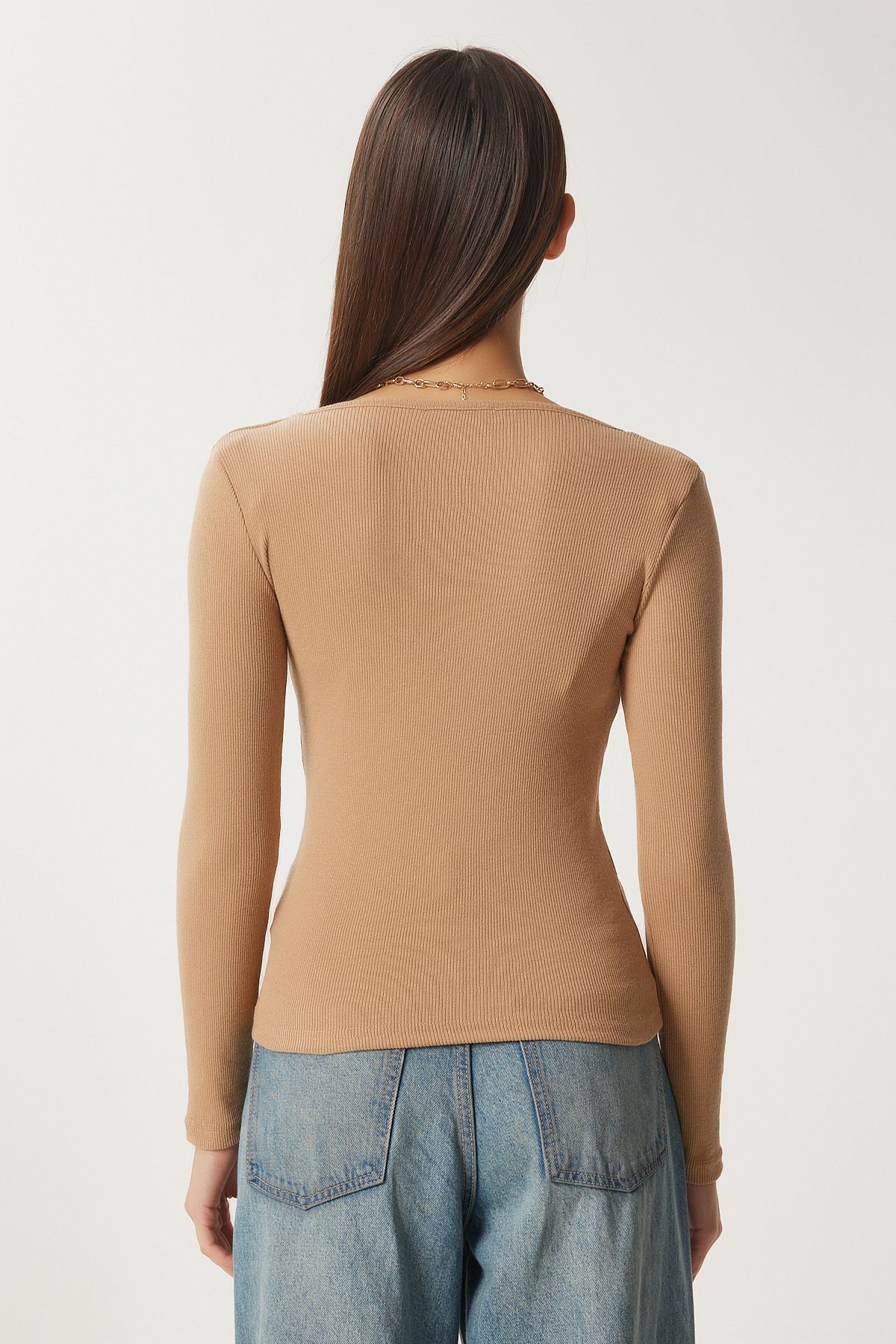 Female Biscuits Heart Collar Vumor Knitting Blouse GT00100