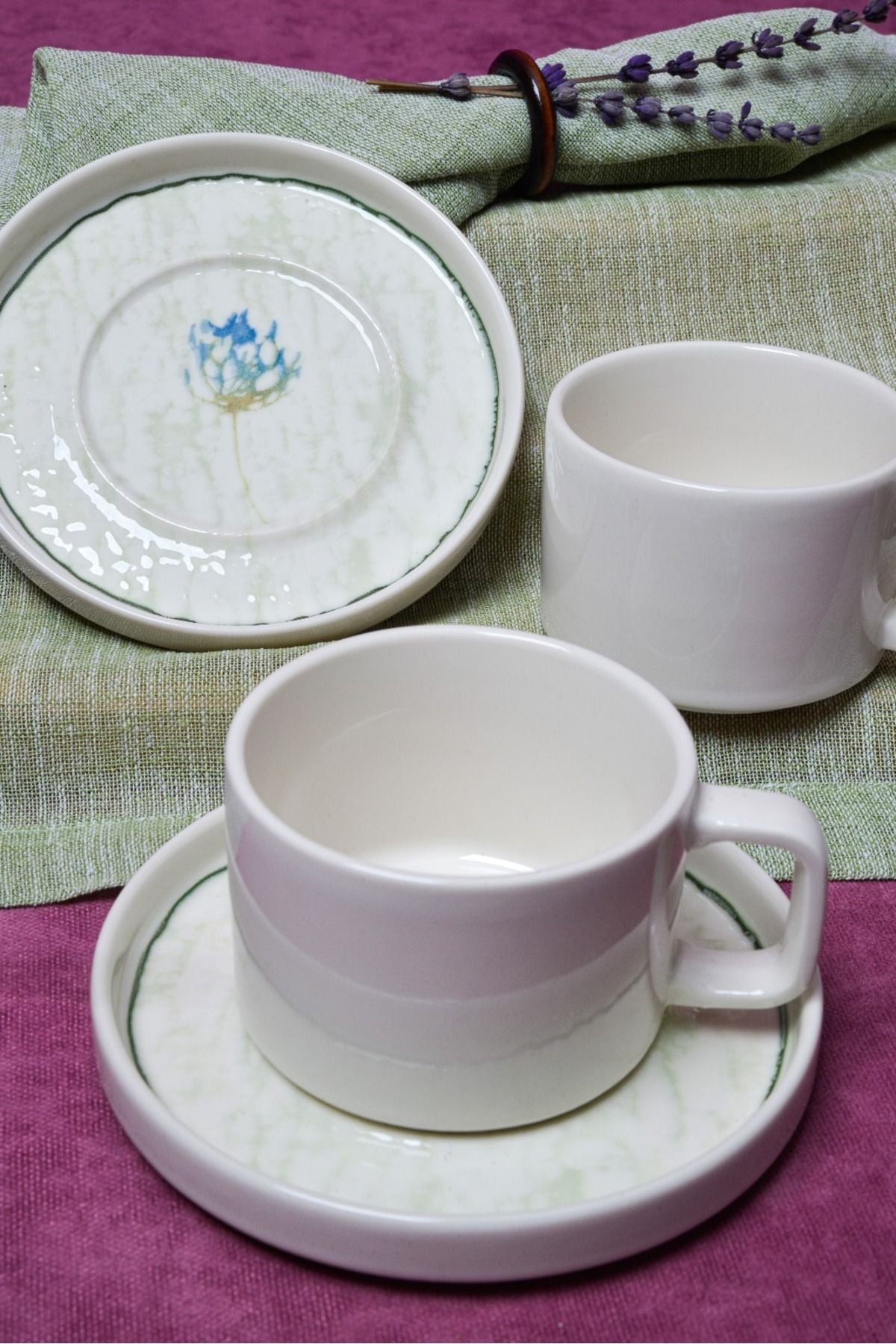 Ebrusu 4 Piece 2 Person Porcelain Tea Cup Set