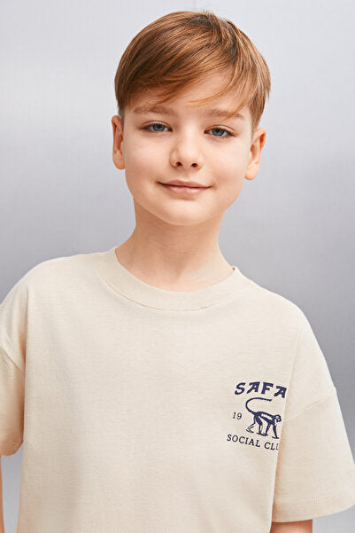 Paxton Erkek Bej T-shirt