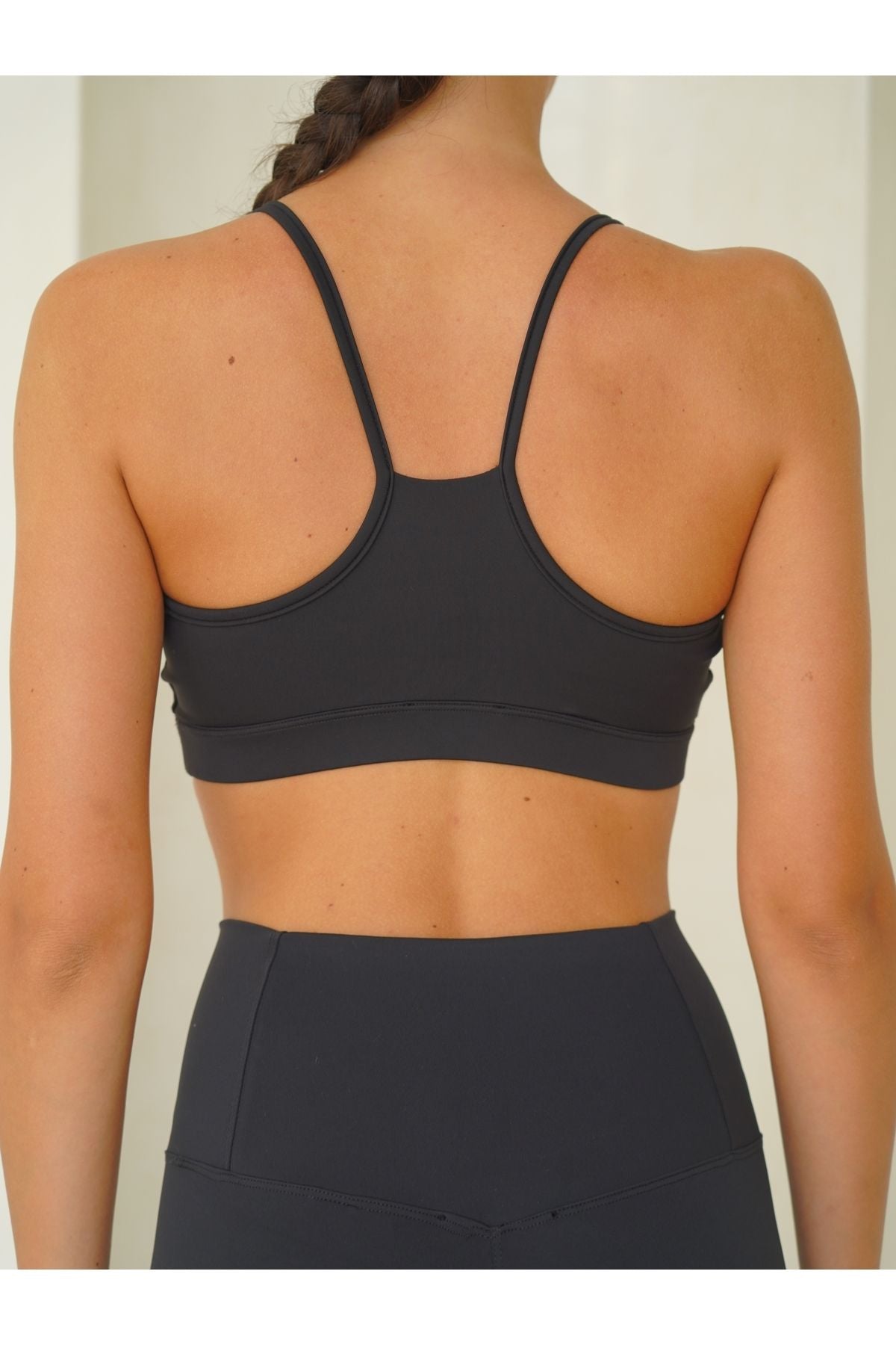 Black tights at fold wrist level