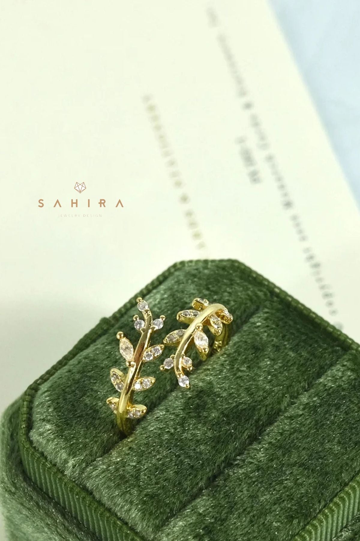Acacia Flower 14k Gold Coating Women Ring