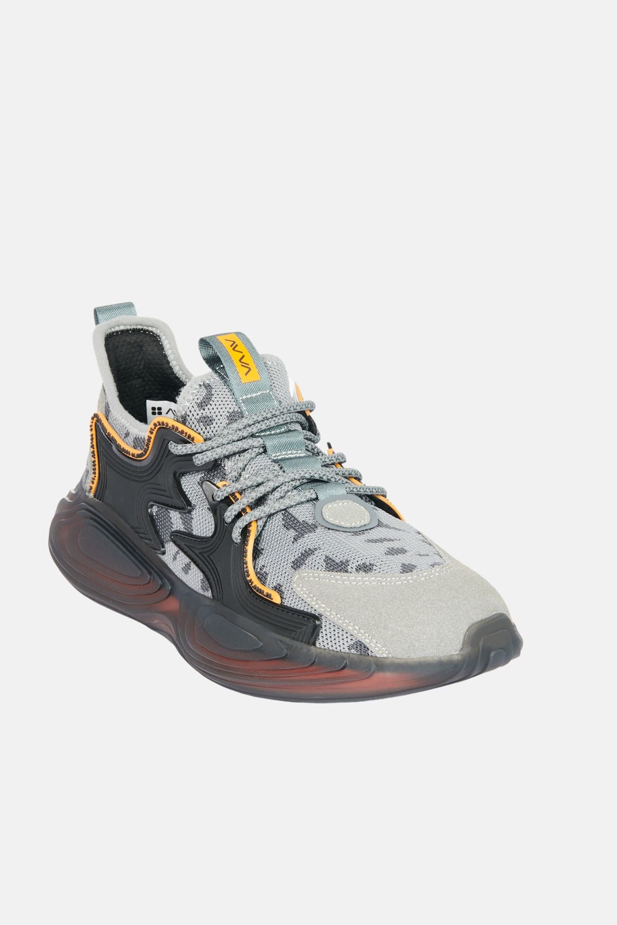 Men's gray flexible floor sneaker shoes A32y8003