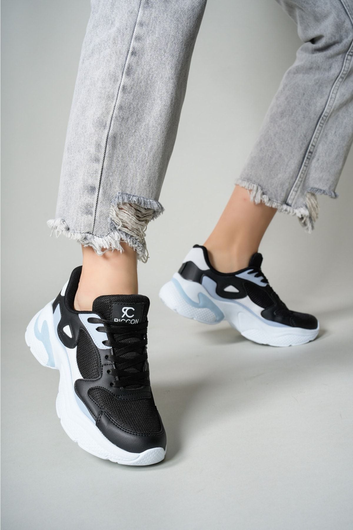 Women Sneaker 0012152 Black White Blue