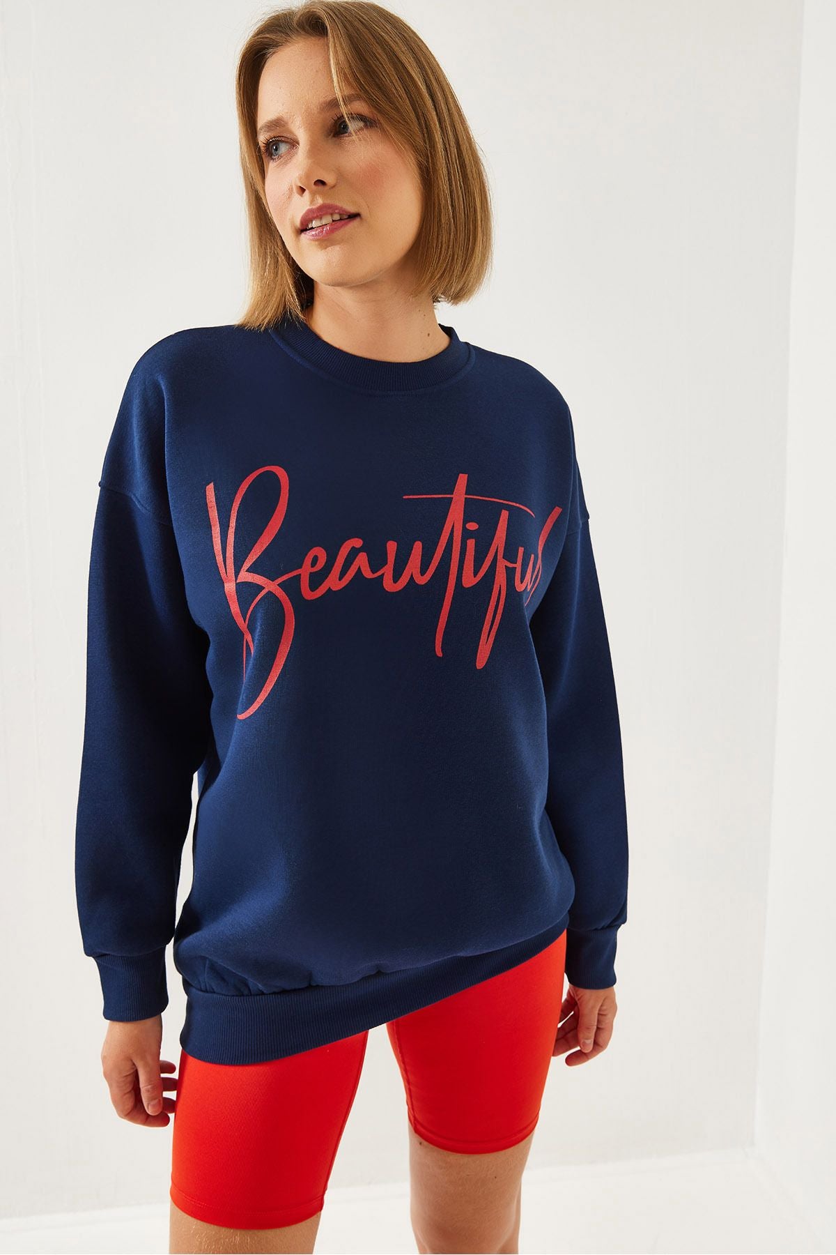 Women Printed Three Yarn Sweatshirt 85001046