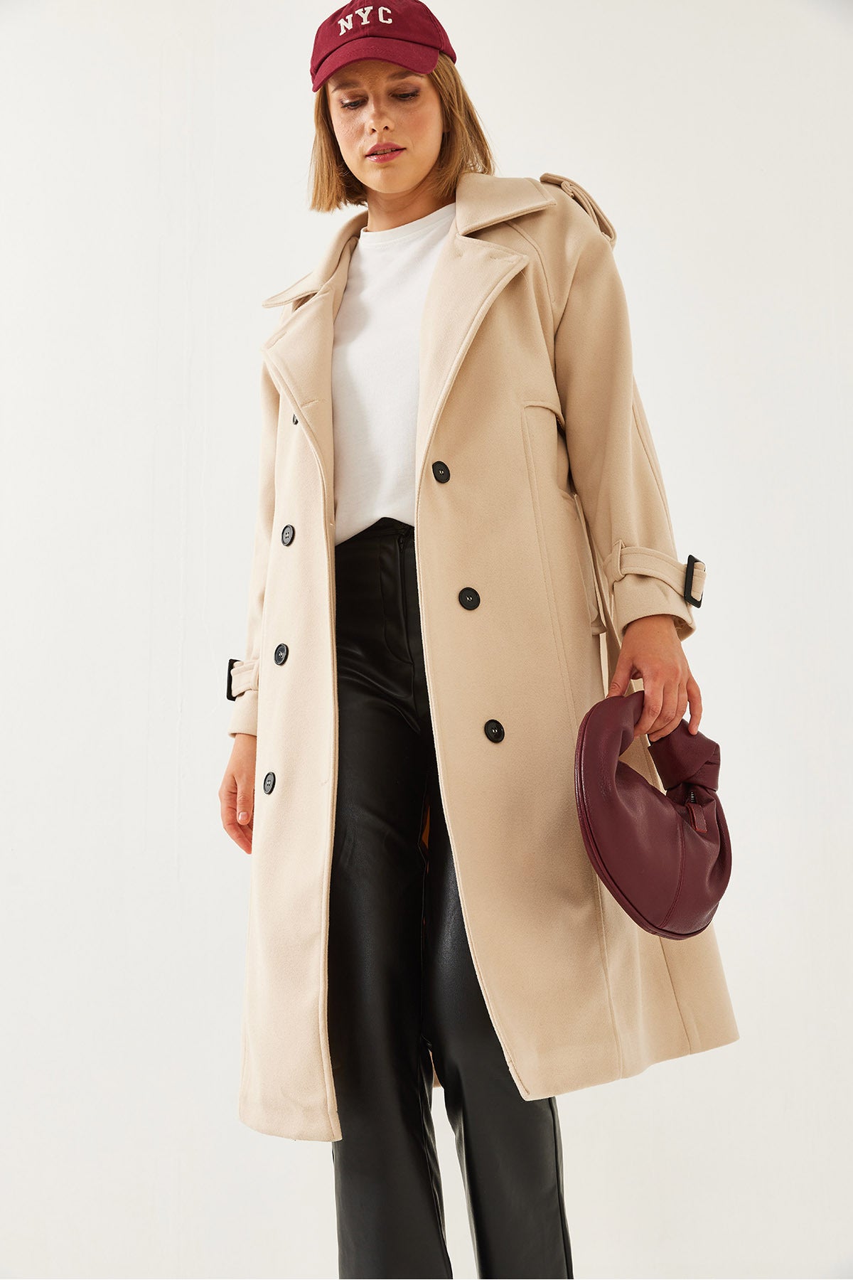 Women's Back Button Detail Stash Coat 2492 60261006