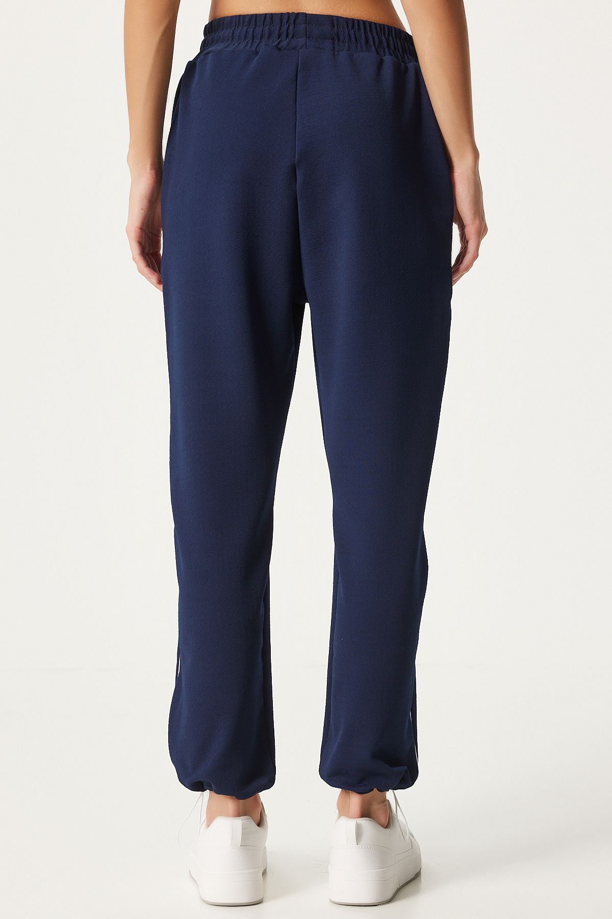 Women's Navy Blue Ribbon detailed knitting tracksuits six AN00208
