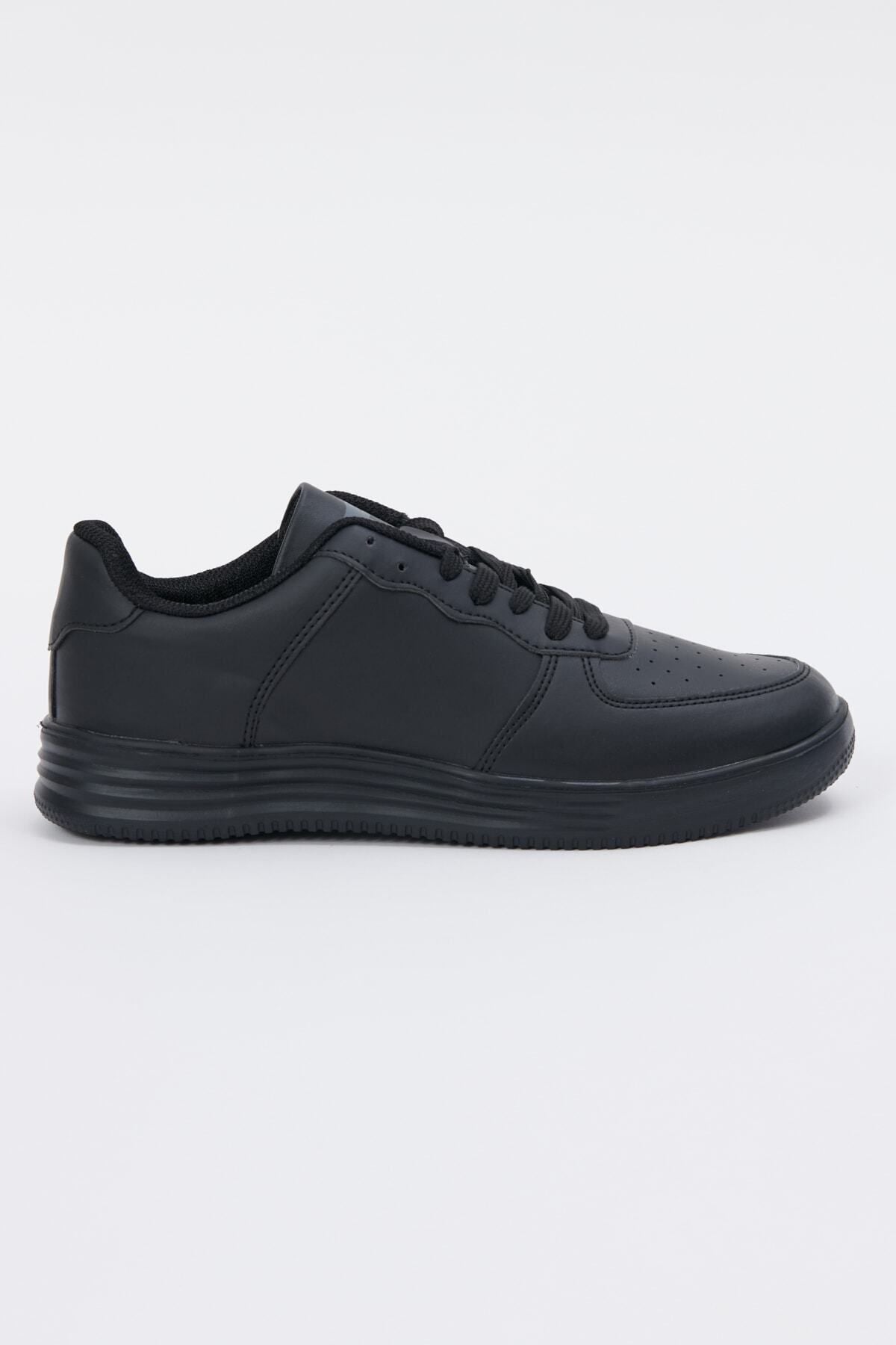 Men's Black Lace Casual Base Daily Sneaker Shoes