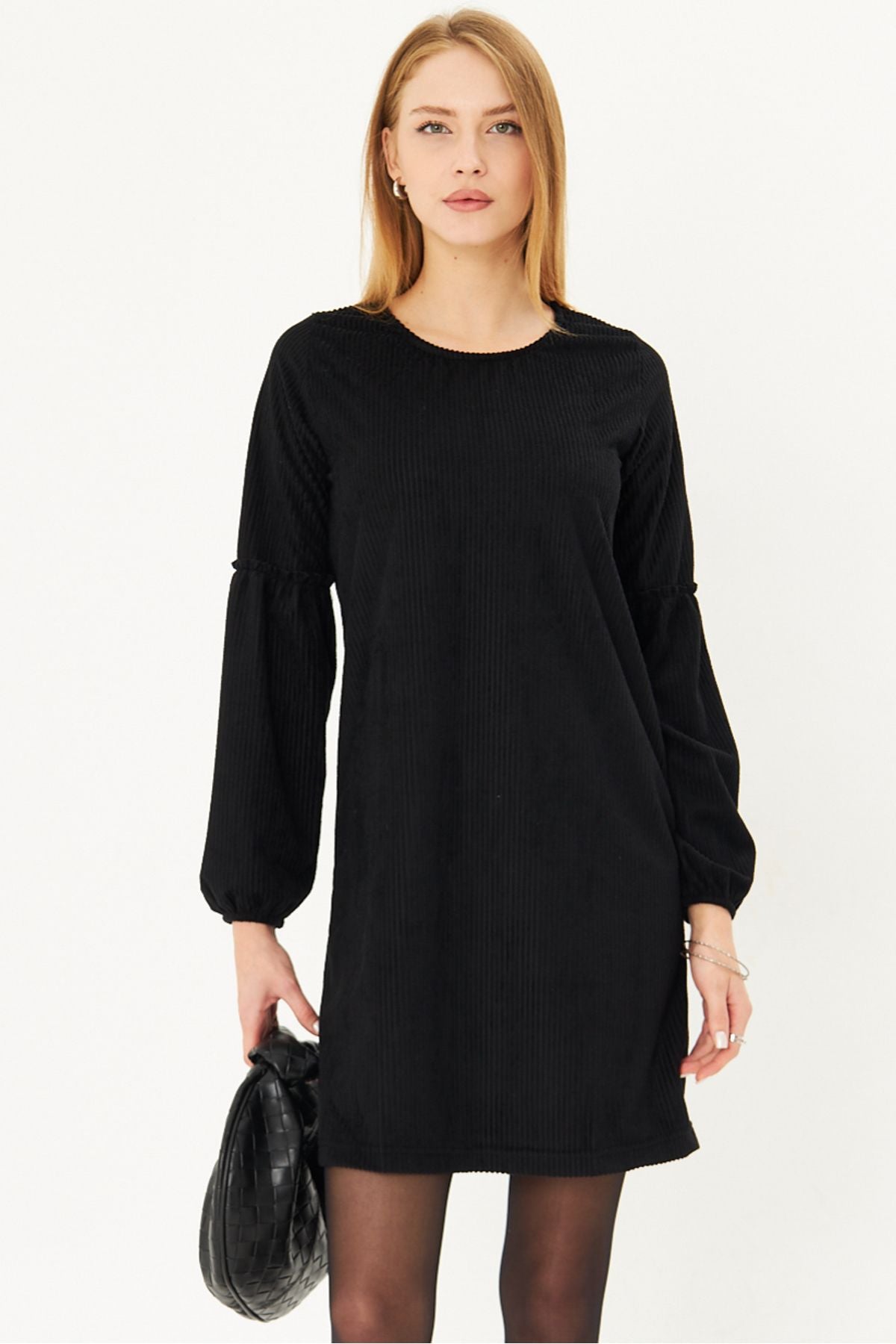 WOMEN'S BLACK HER BALLOON VADIA DRESS ARM-20K001107