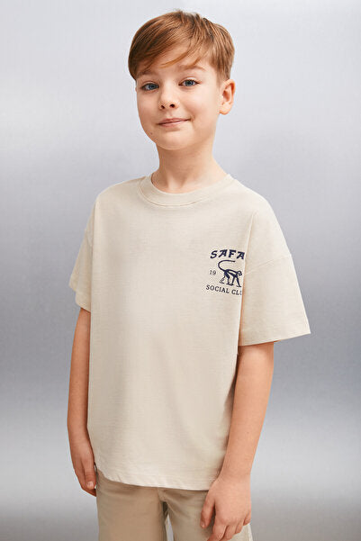 Paxton Erkek Bej T-shirt