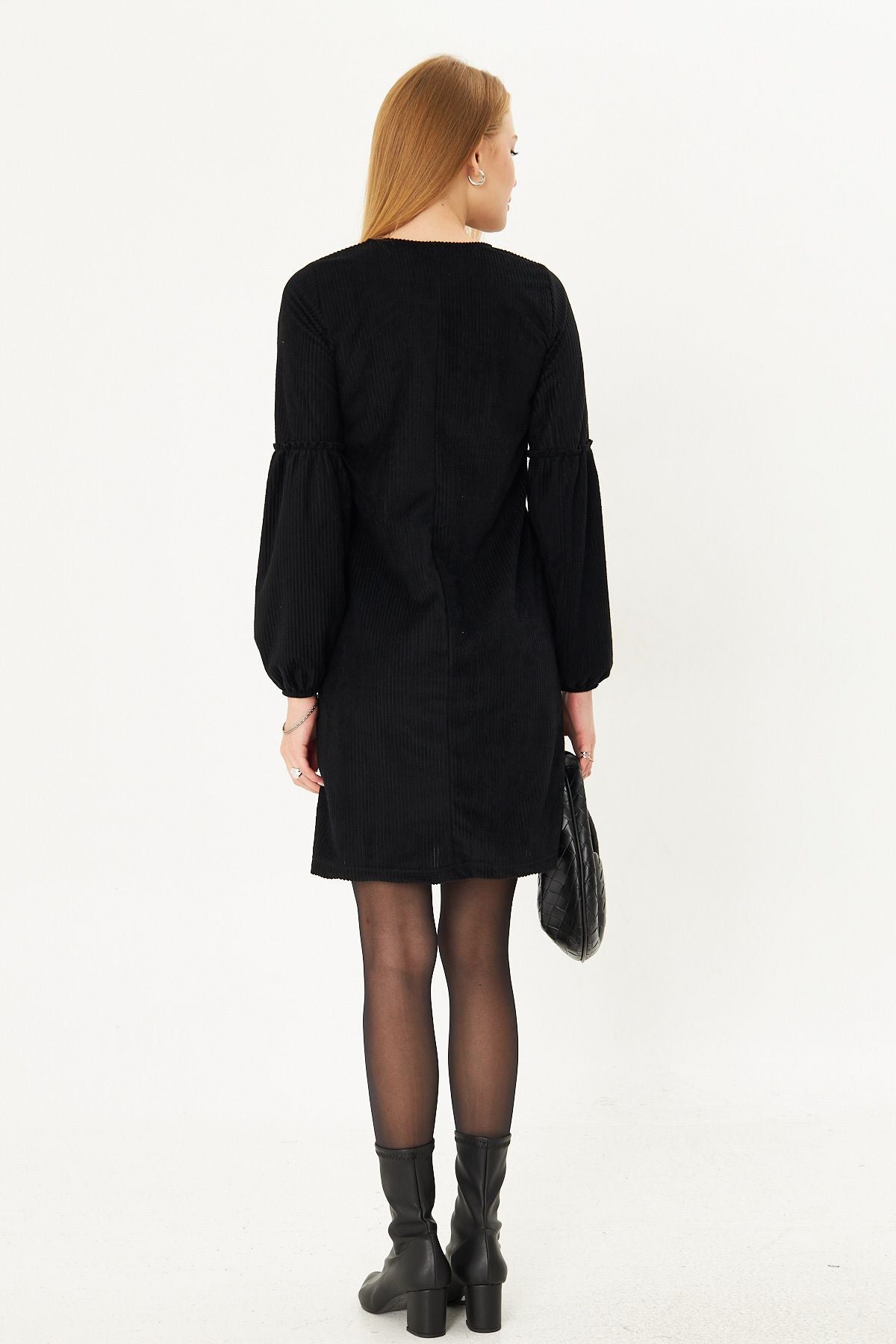 WOMEN'S BLACK HER BALLOON VADIA DRESS ARM-20K001107