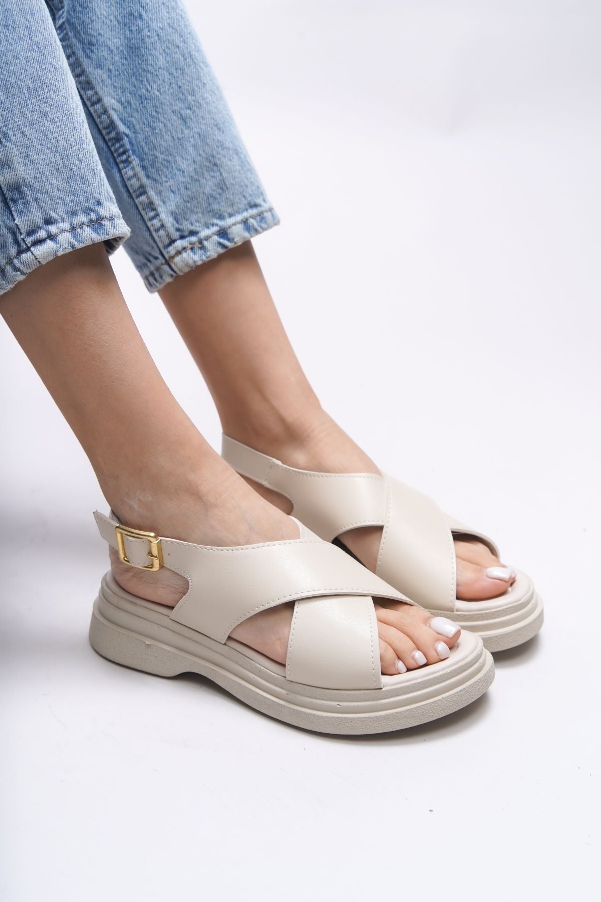 Greslaela Women's Sandals 0012300 Beige Skin