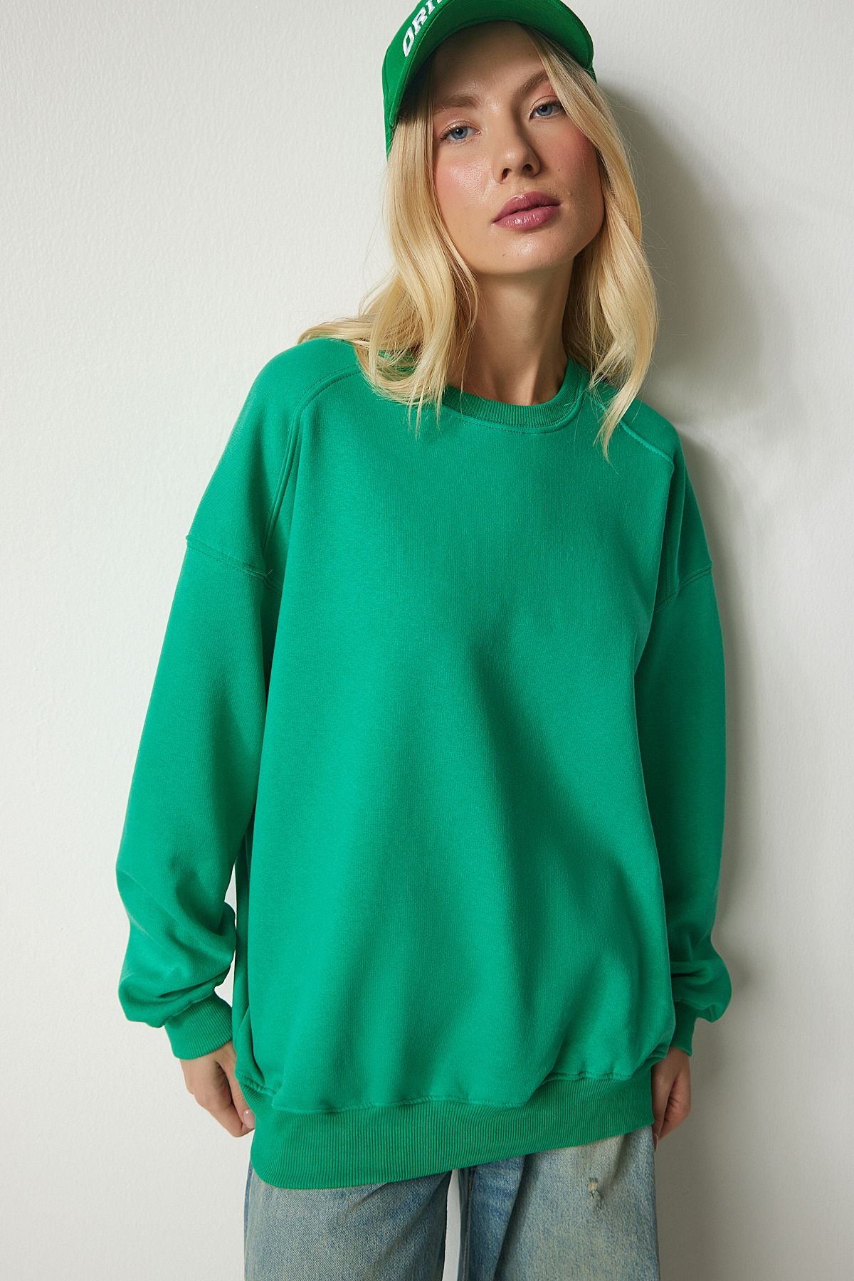 Woman Green Sweatshirt Mc00232