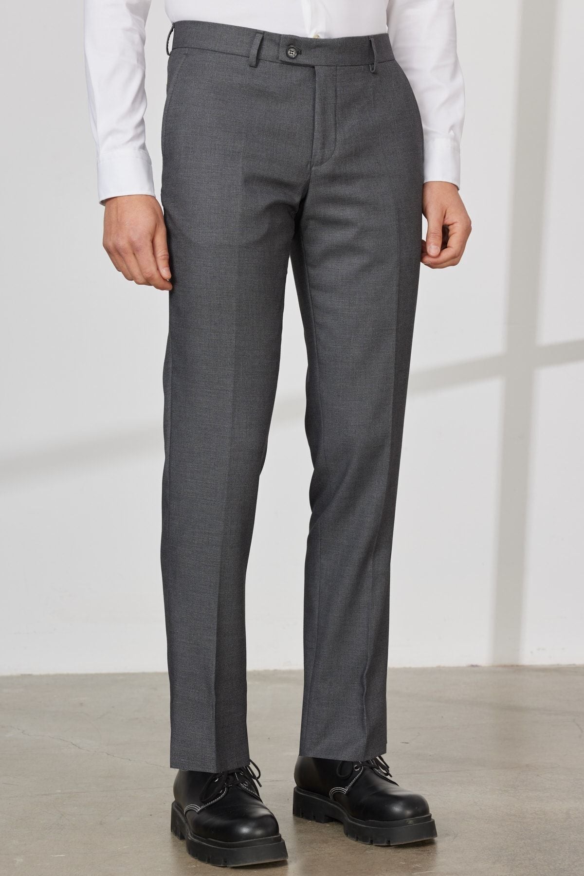 Men's anthracit regular fit comfortable cut mono collar Amesty suit suits