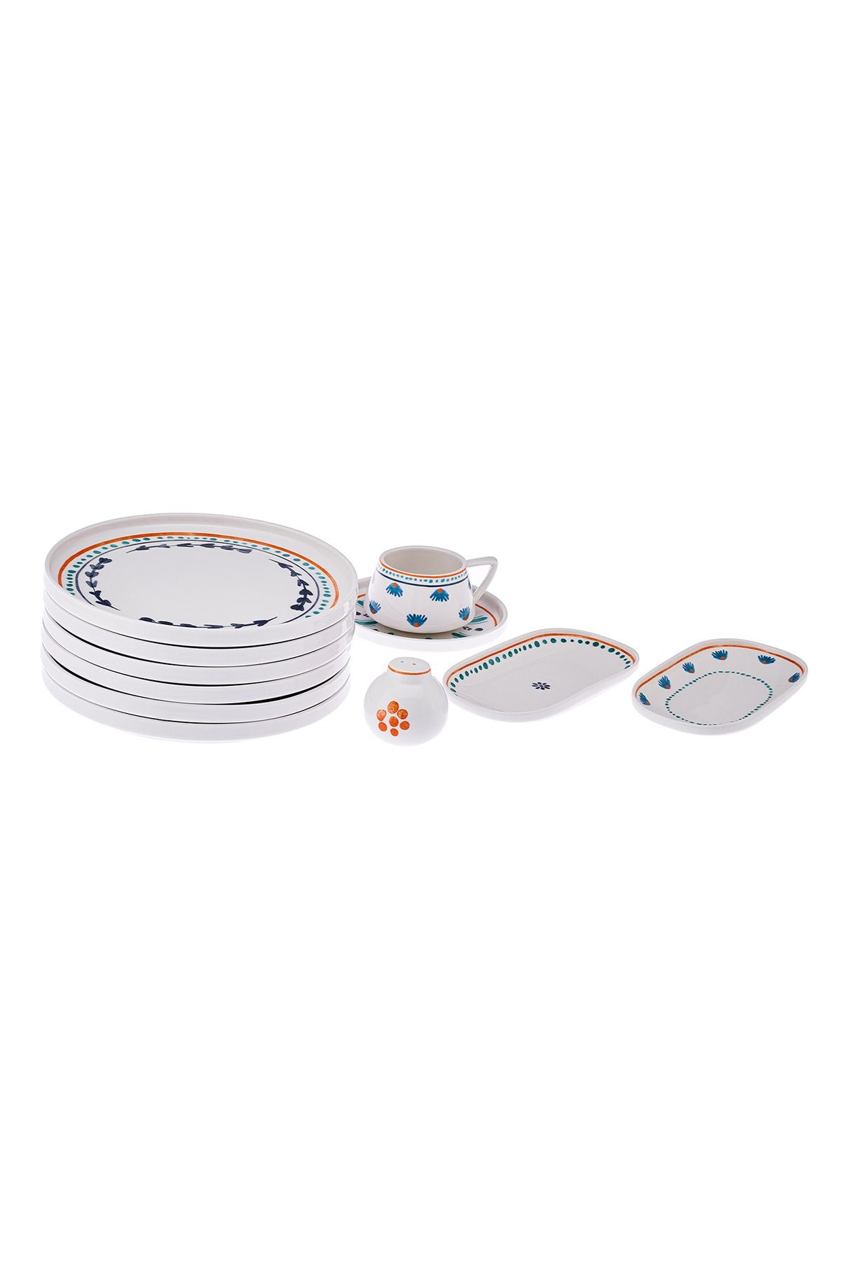 Agatha Porcelain 32 Piece 6 Person Breakfast/Service Set