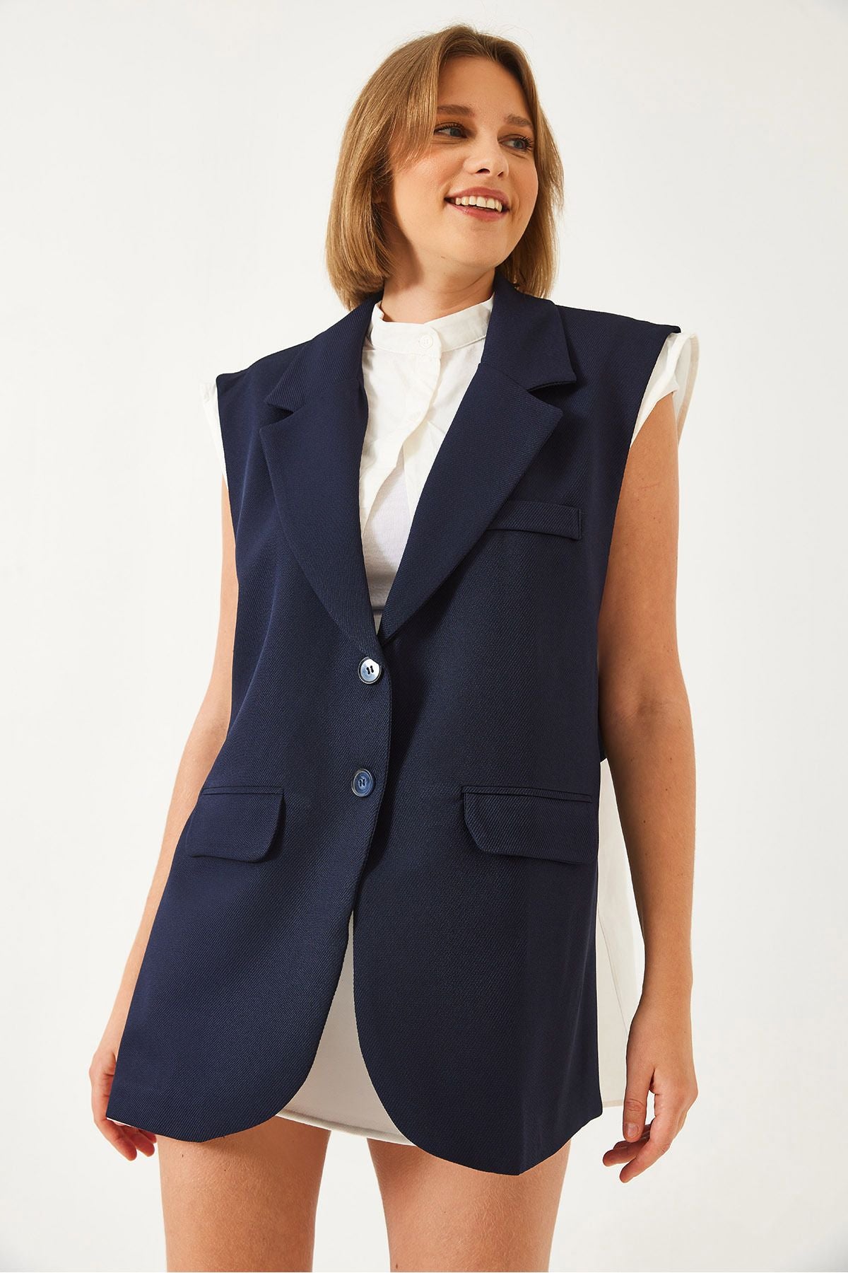 Women's Shirt Detailed Long Vest 60356 60271016