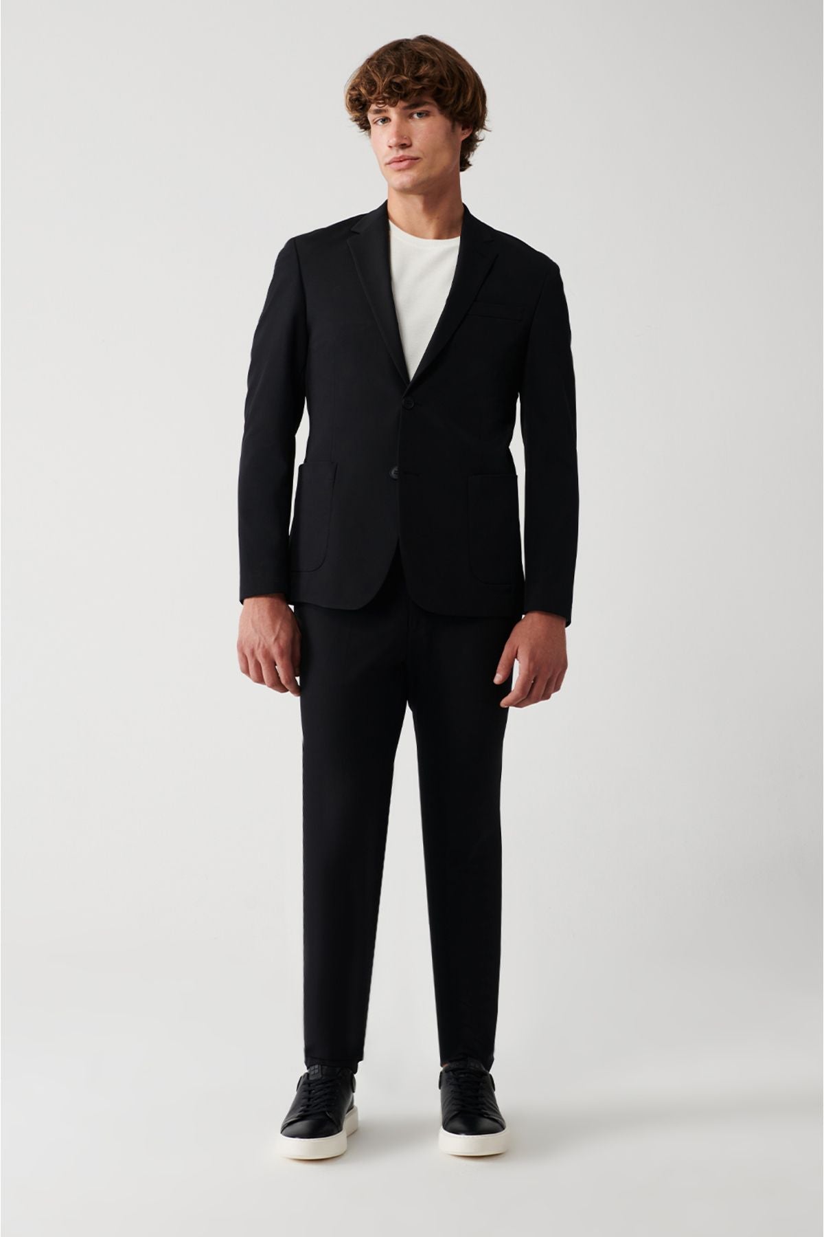 Men's Black Bi-Stretch Primed Double Slit Jacket A31y4004