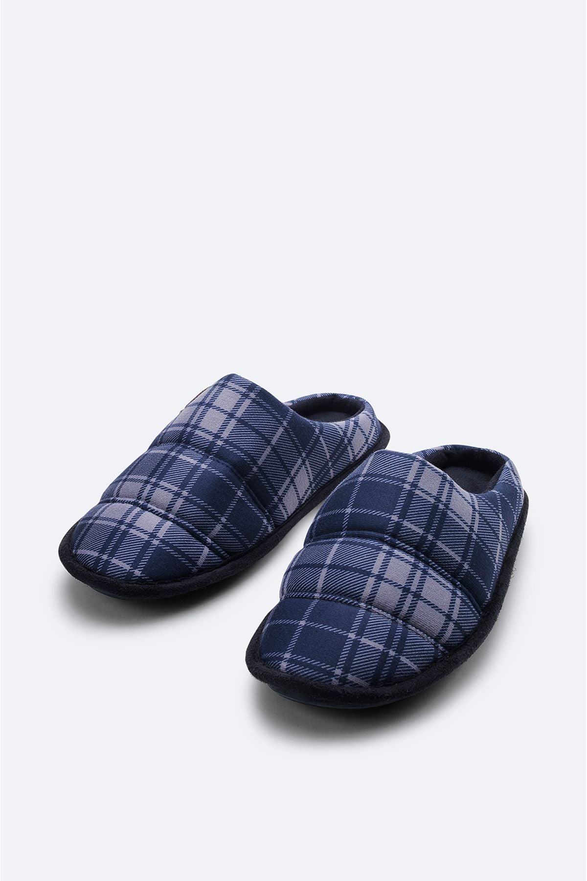 Men's Navy Blue 100 %Wool Home Slipper A31y8332